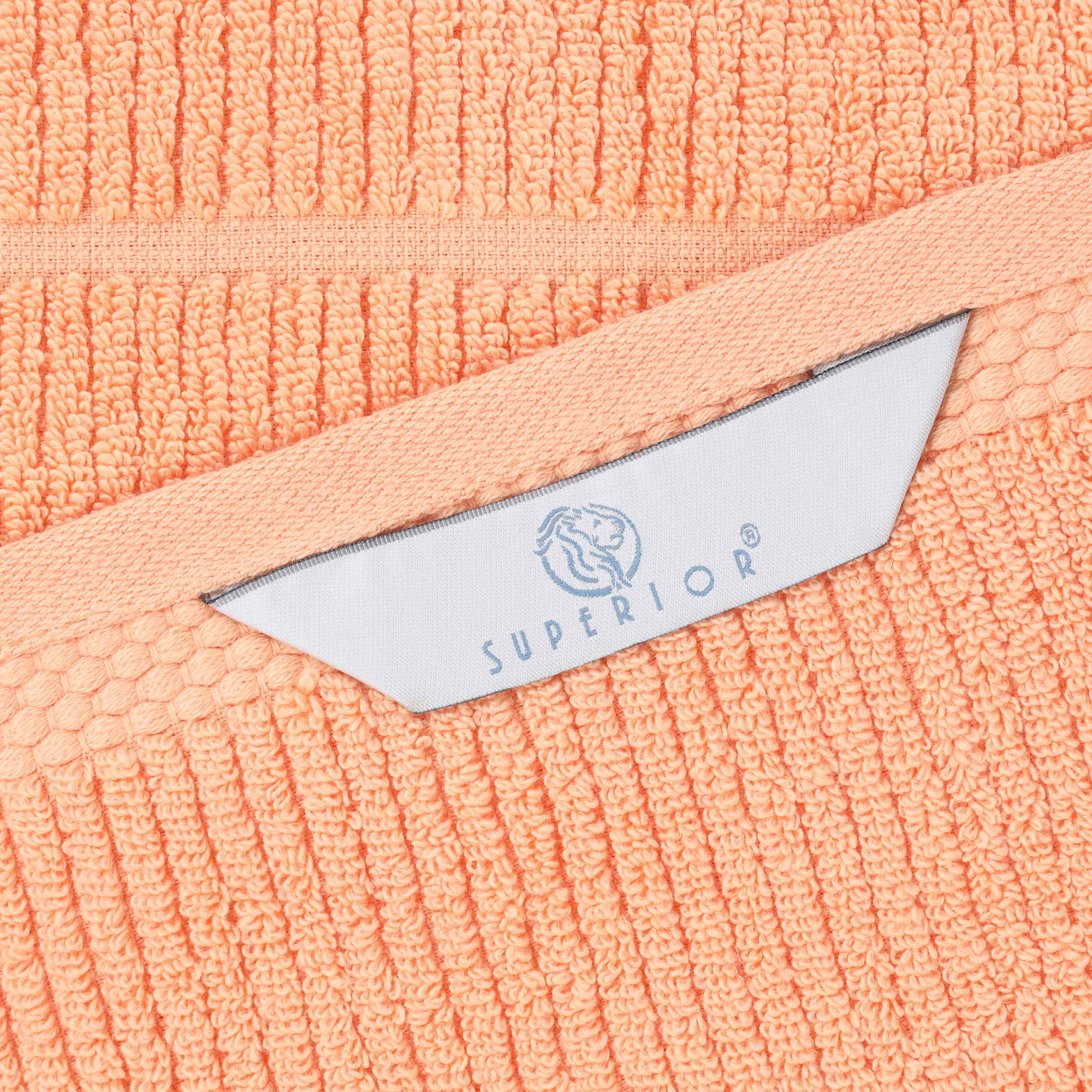 Milo Smart Twist Cotton Solid Ribbed Design 6 Piece Towel Set - Blue Nile Mills