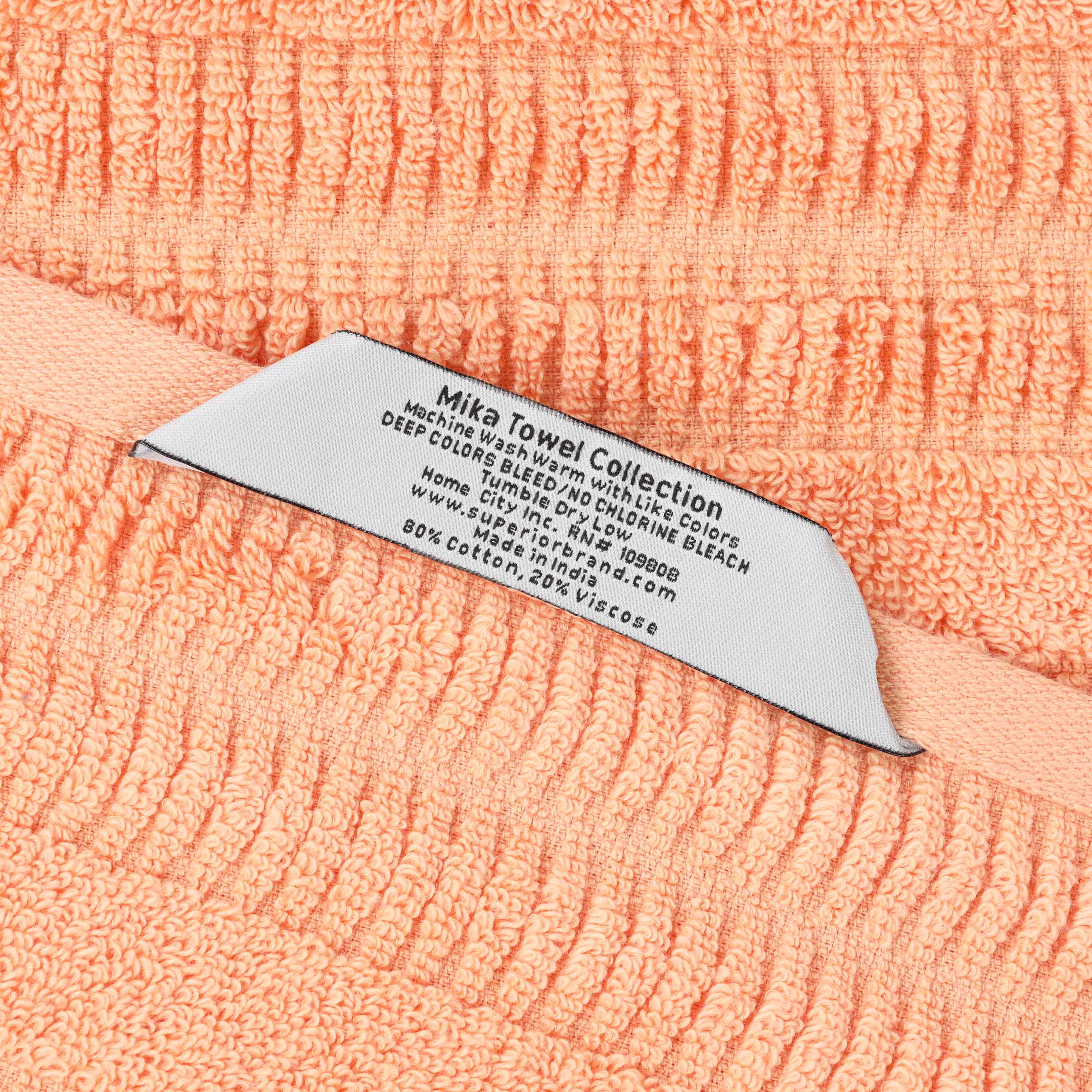 Mika Smart Twist Cotton Solid Vertical Ribbed Bath Sheets, Set of 2 - Blue Nile Mills