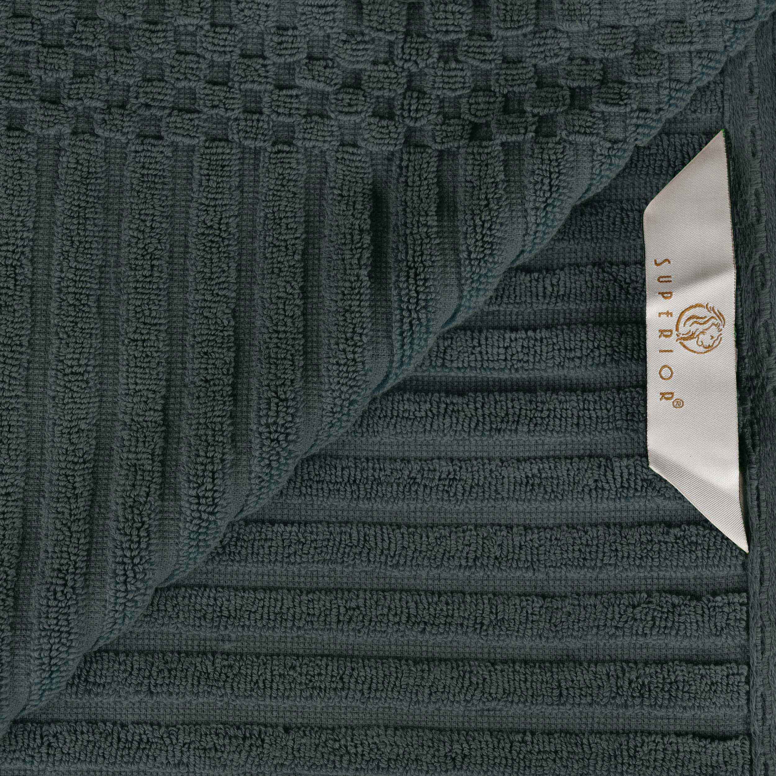 Cotton Ribbed Textured Super Absorbent 2 Piece Bath Towel Set - Blue Nile Mills