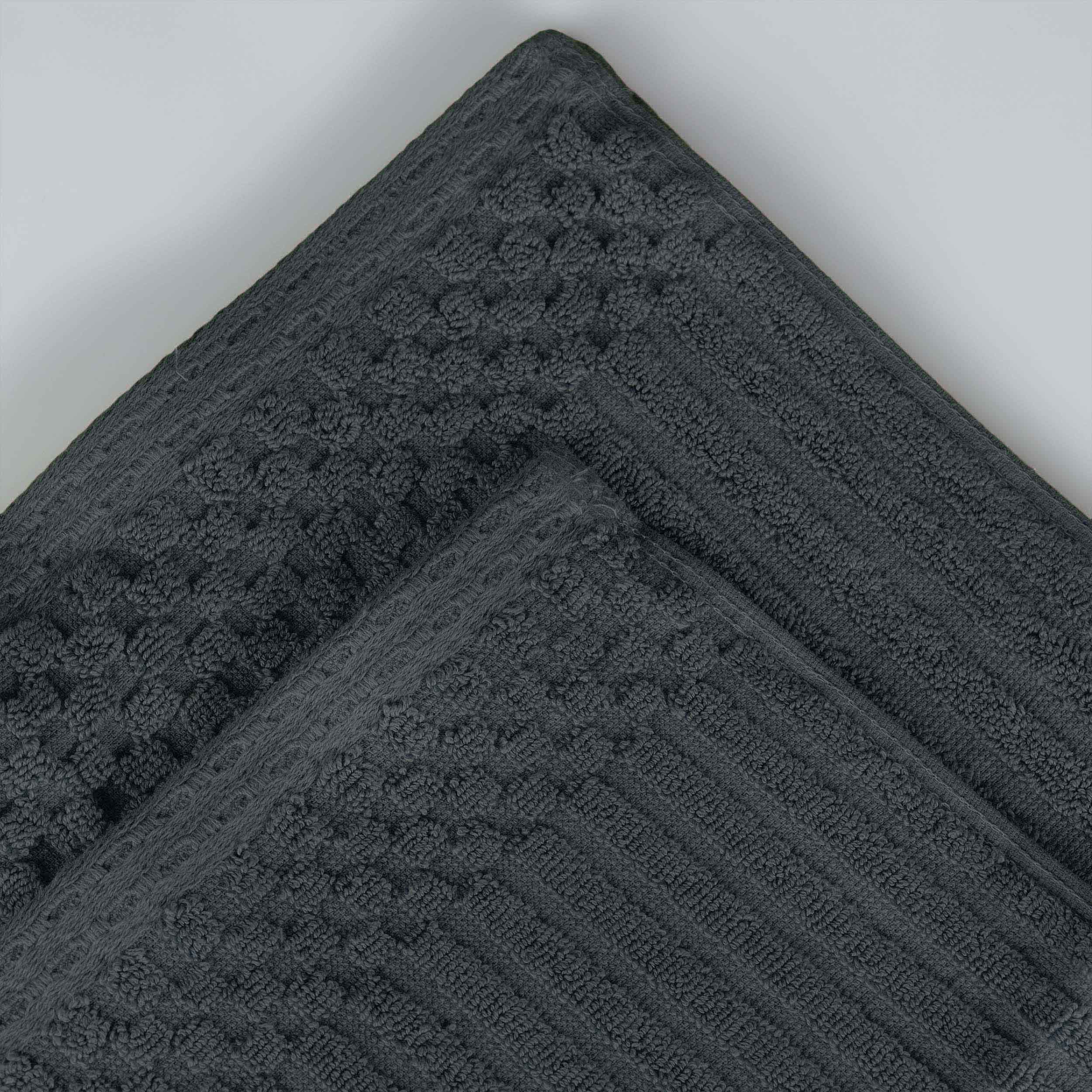 Cotton Ribbed Textured Medium Weight 6 Piece Towel Set - Blue Nile Mills