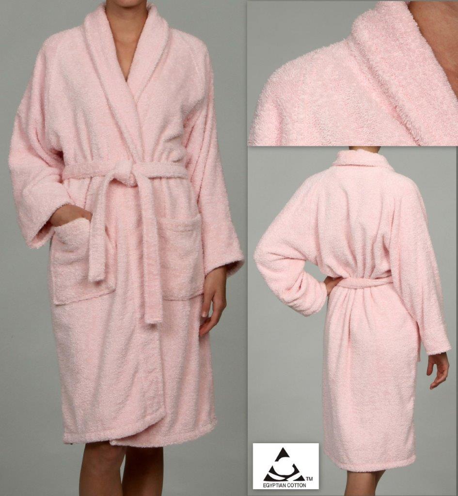 Cotton Ultra Soft Terry Adult Unisex Lightweight Luxury Bathrobe - Blue Nile Mills