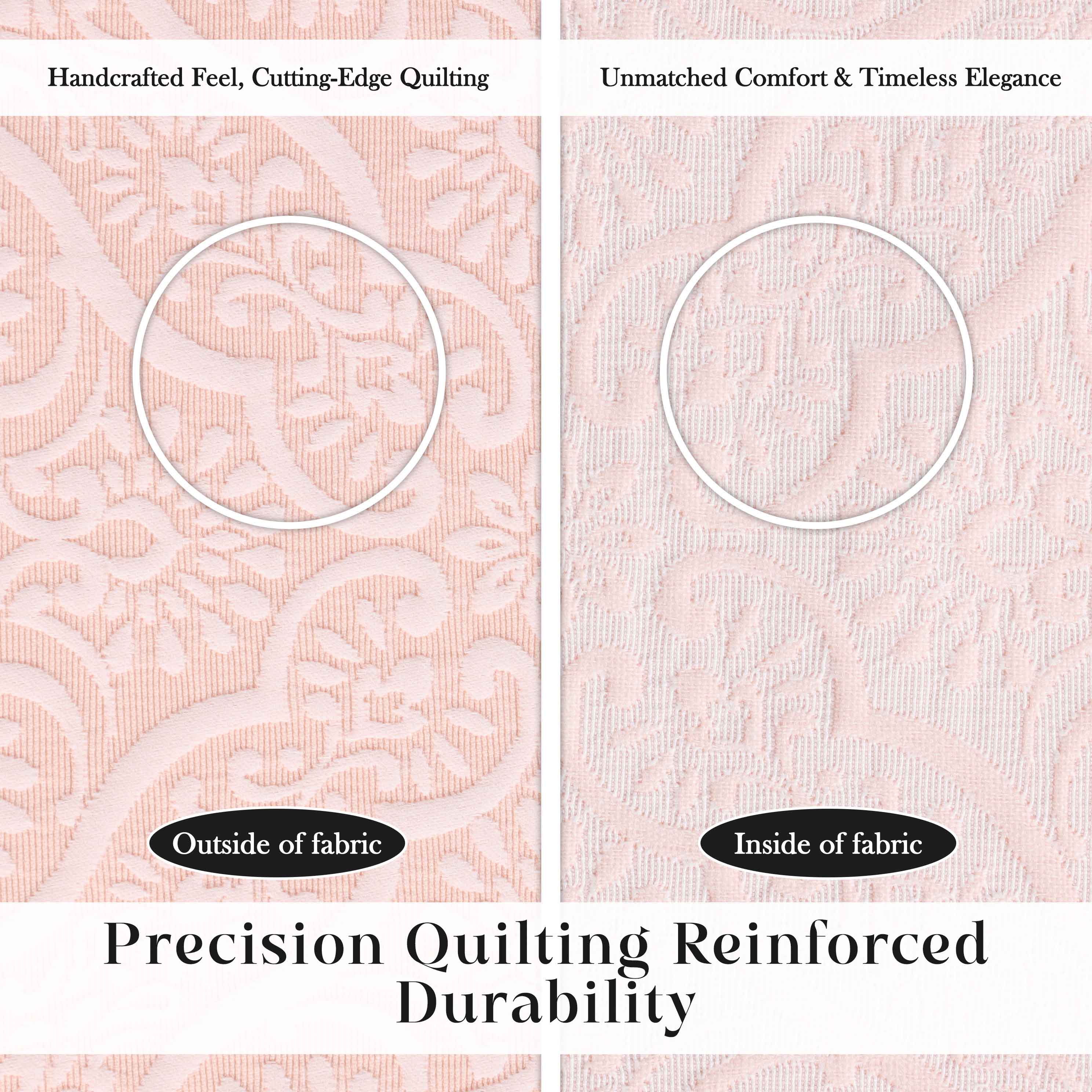 Enzy Medium Weight Floral Matelasse Bedspread and Sham Set - Blue Nile Mills