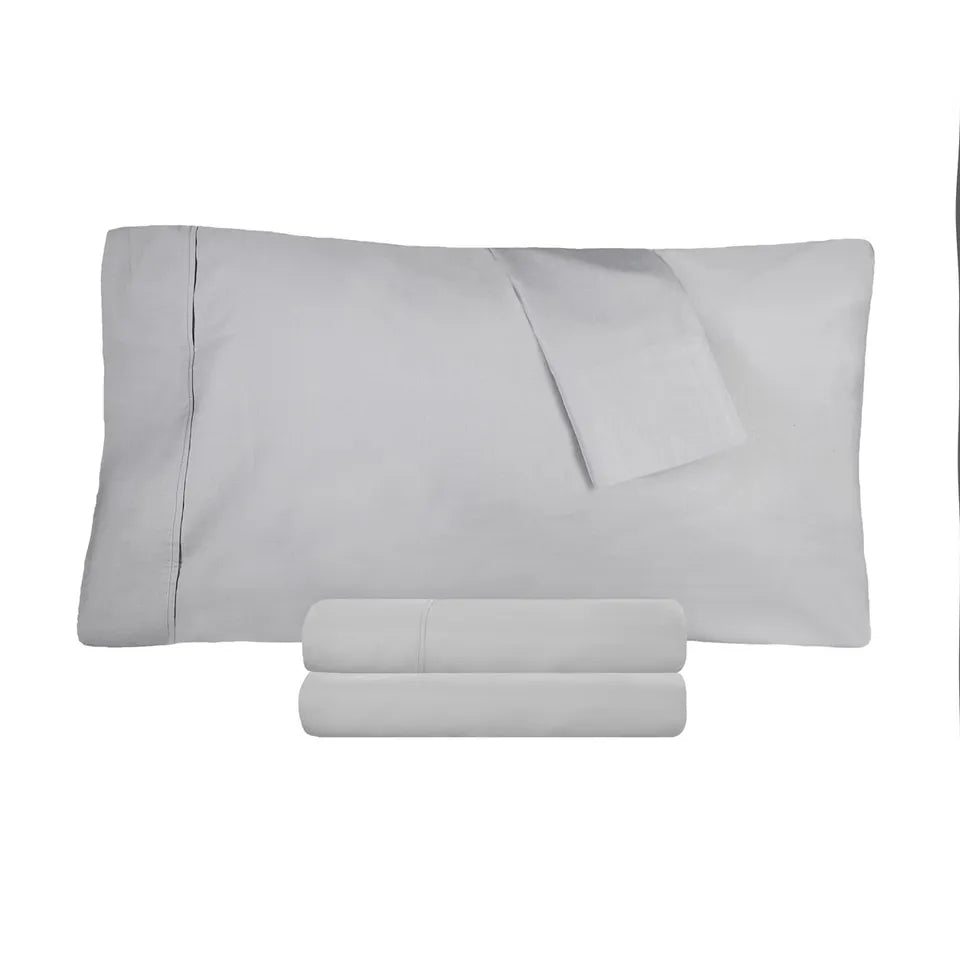300 Thread Count Cotton Percale Solid Pillowcase Set - Blue Nile Mills