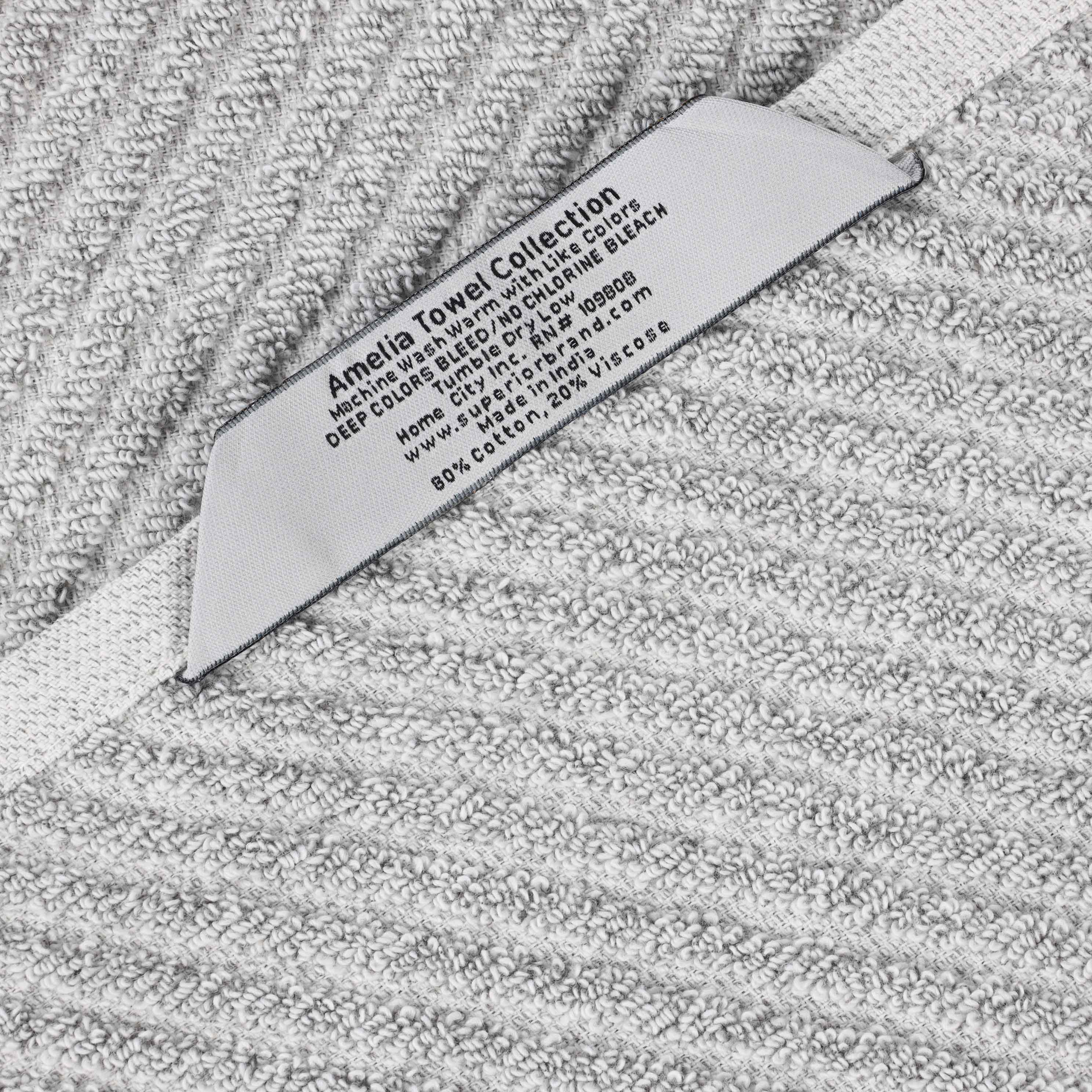 Amelia Cotton Blend Medium Weight Diagonal Stripes 8 Piece Towel Set - Blue Nile Mills