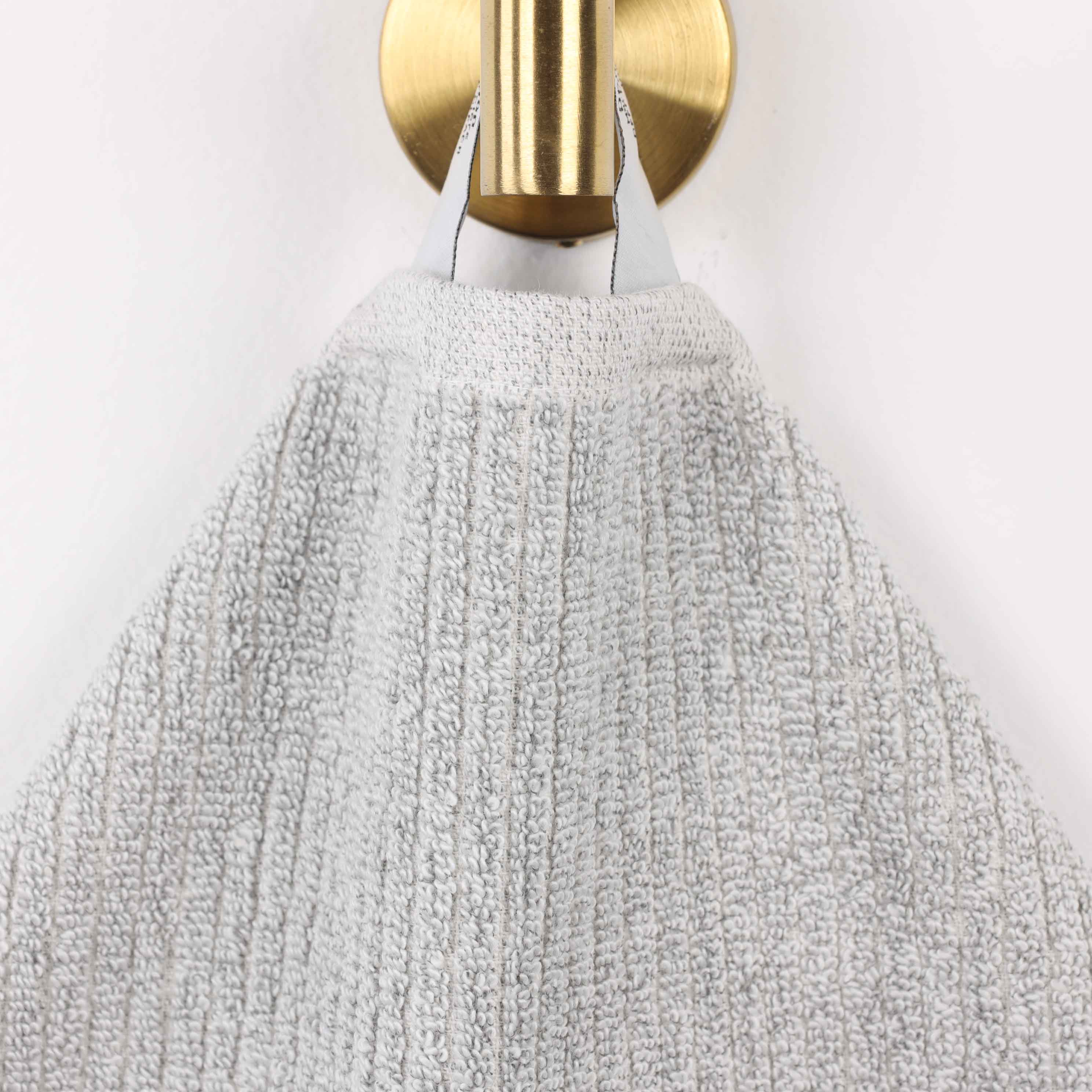 Destin Cotton Blend Solid Ribbed Design Bath Towels, Set of 2 - Blue Nile Mills