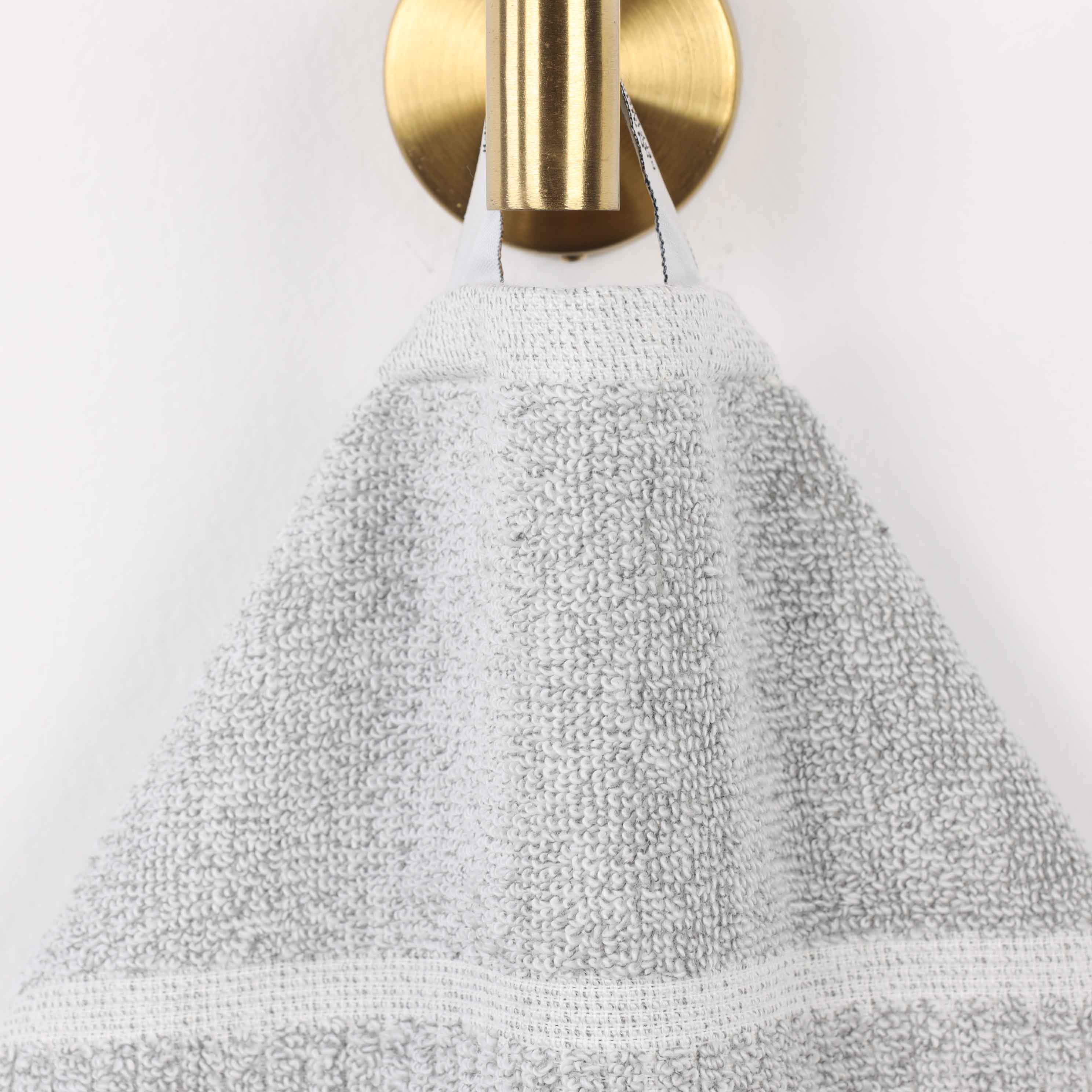 Naples Cotton Blend Checkered and Ribbed Hand Towels, Set of 6 - Blue Nile Mills