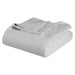 Cotton All Season Diamond Bed Blanket & Sofa Throw - Platinum