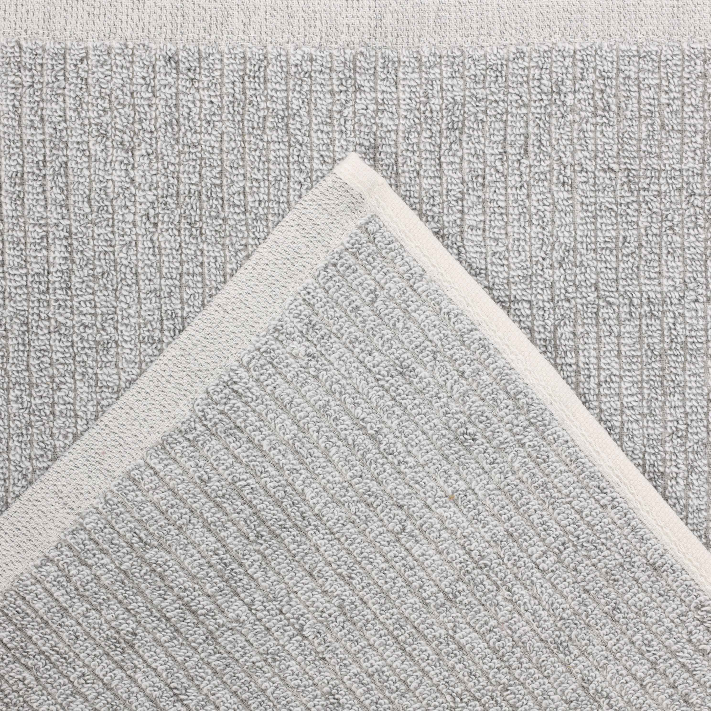 Destin Cotton Blend Solid Ribbed Design Bath Sheets, Set of 2 - Blue Nile Mills