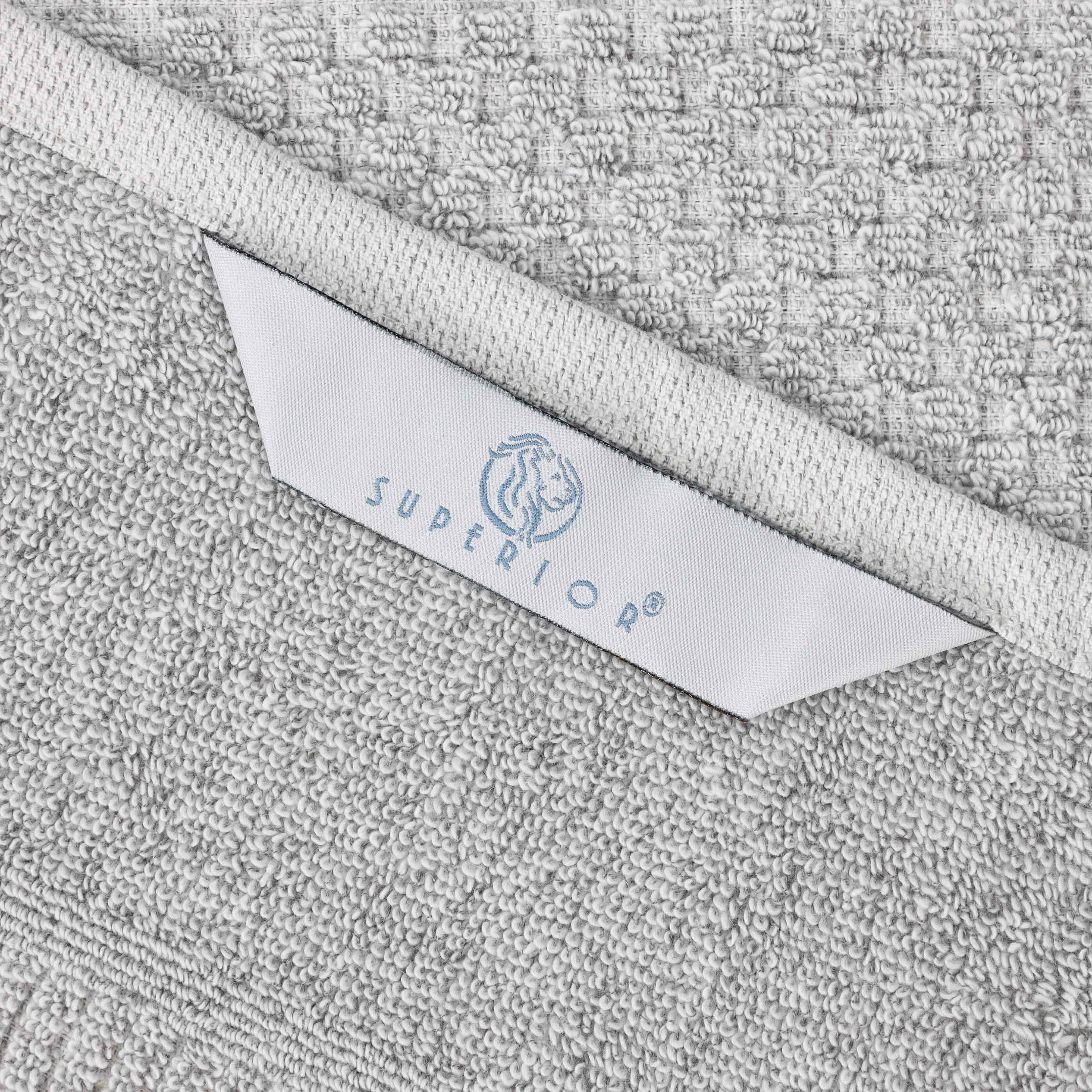 Naples Cotton Blend Checkered and Ribbed Hand Towels, Set of 6 - Blue Nile Mills