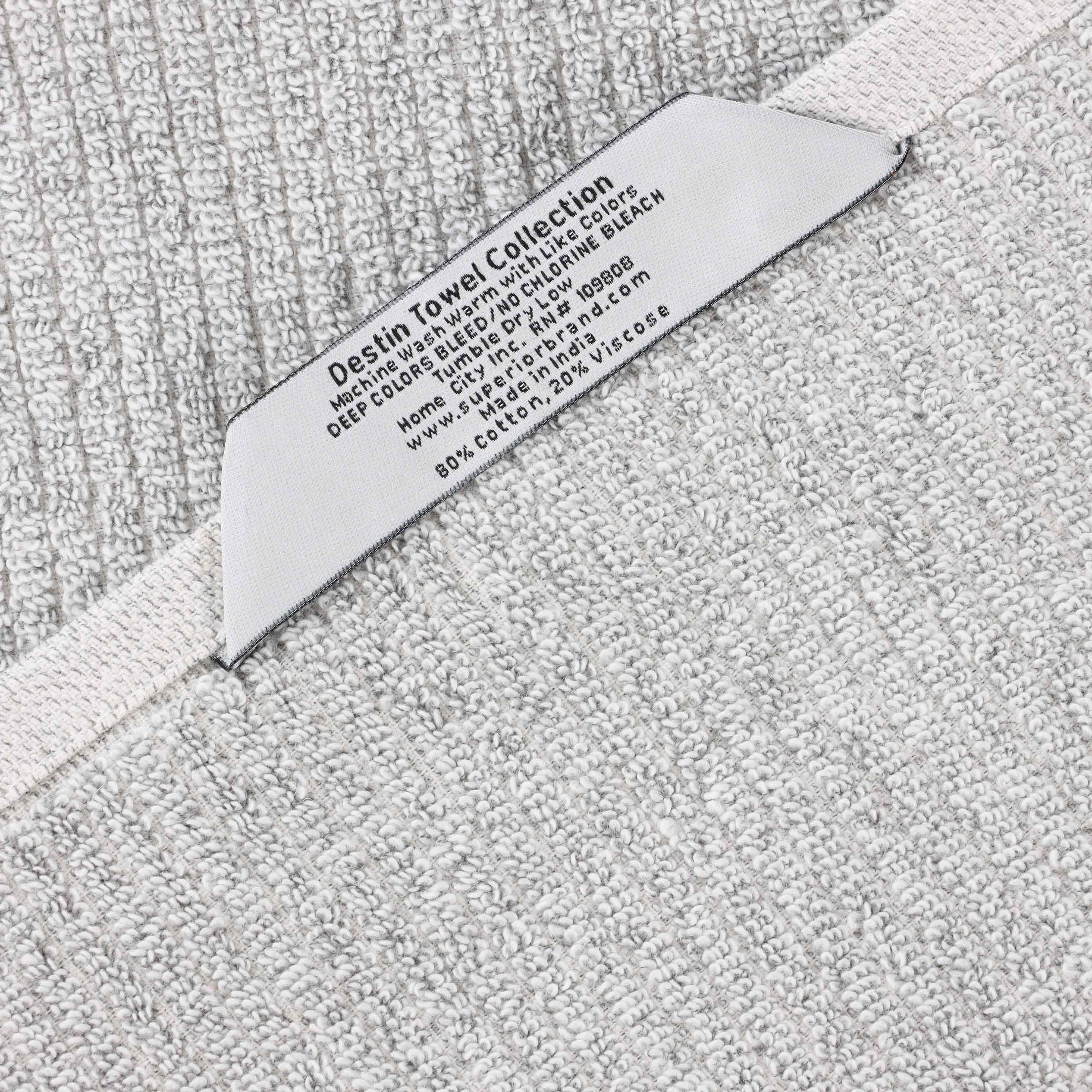 Destin Cotton Blend Solid Ribbed Design Bath Sheets, Set of 2 - Blue Nile Mills