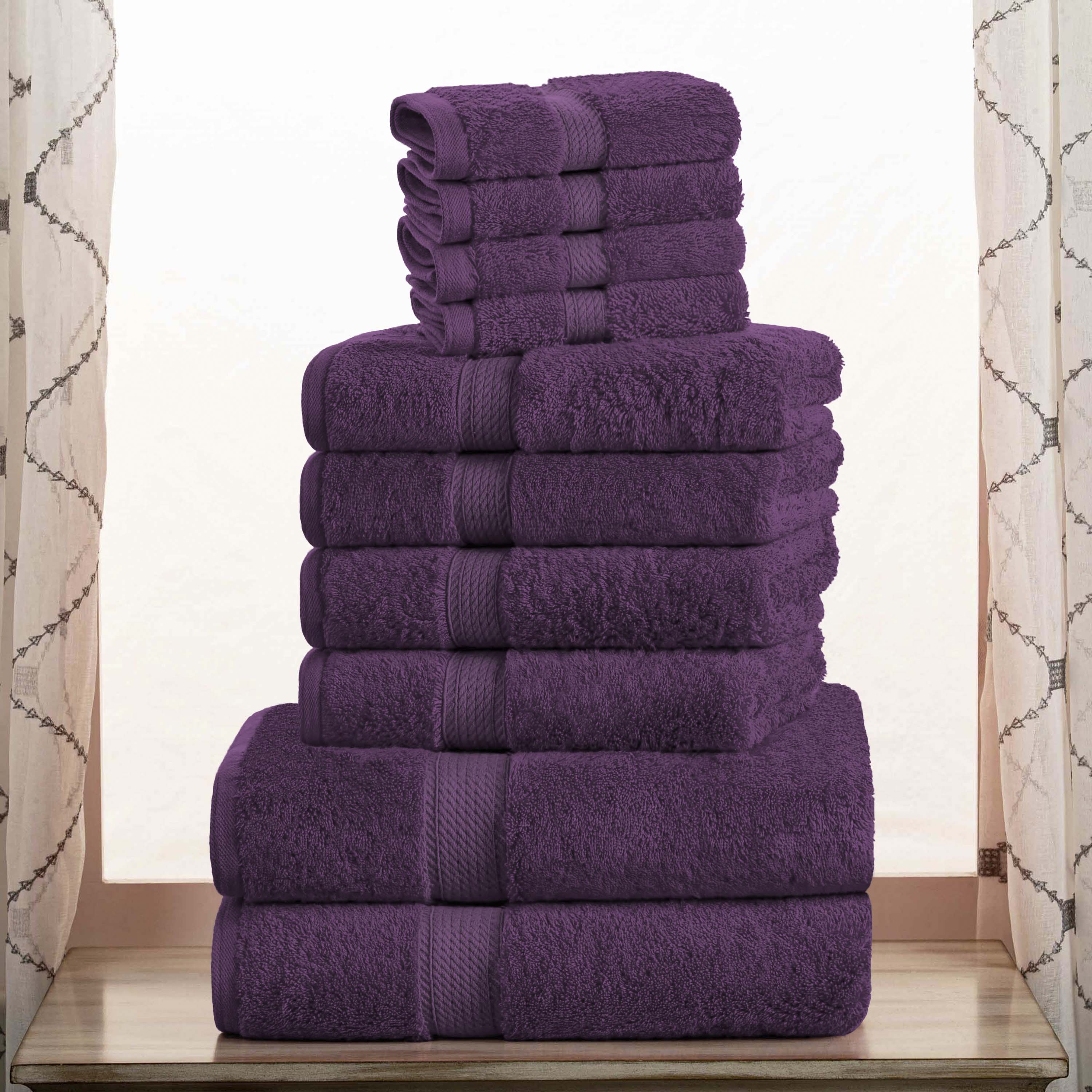 Egyptian Cotton Plush Heavyweight Absorbent Luxury 10 Piece Towel Set - Blue Nile Mills