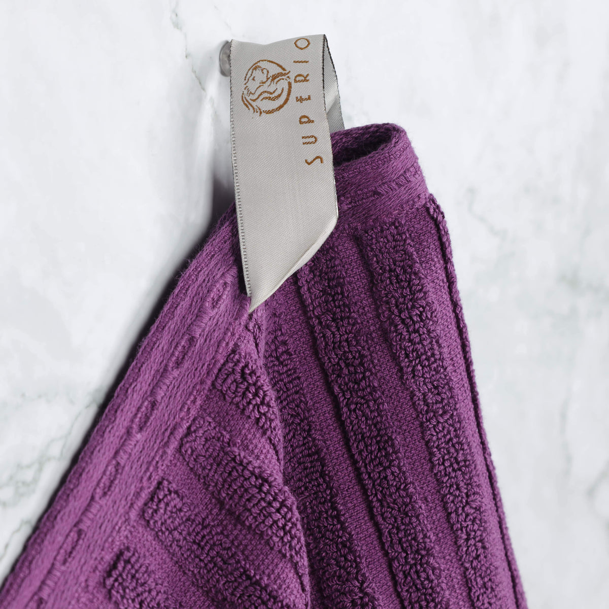 Soho Ribbed Textured Cotton Absorbent Bath Sheet & Bath Towel Set - Blue Nile Mills