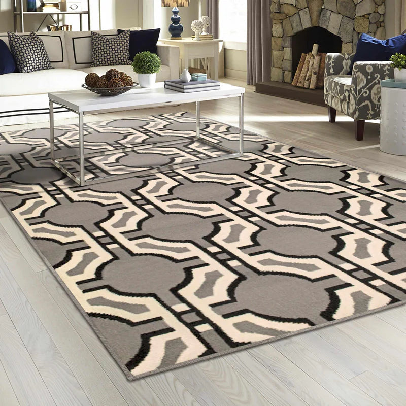 Pritchard Modern Geometric Trellis Indoor Rug - Blue Nile Mills