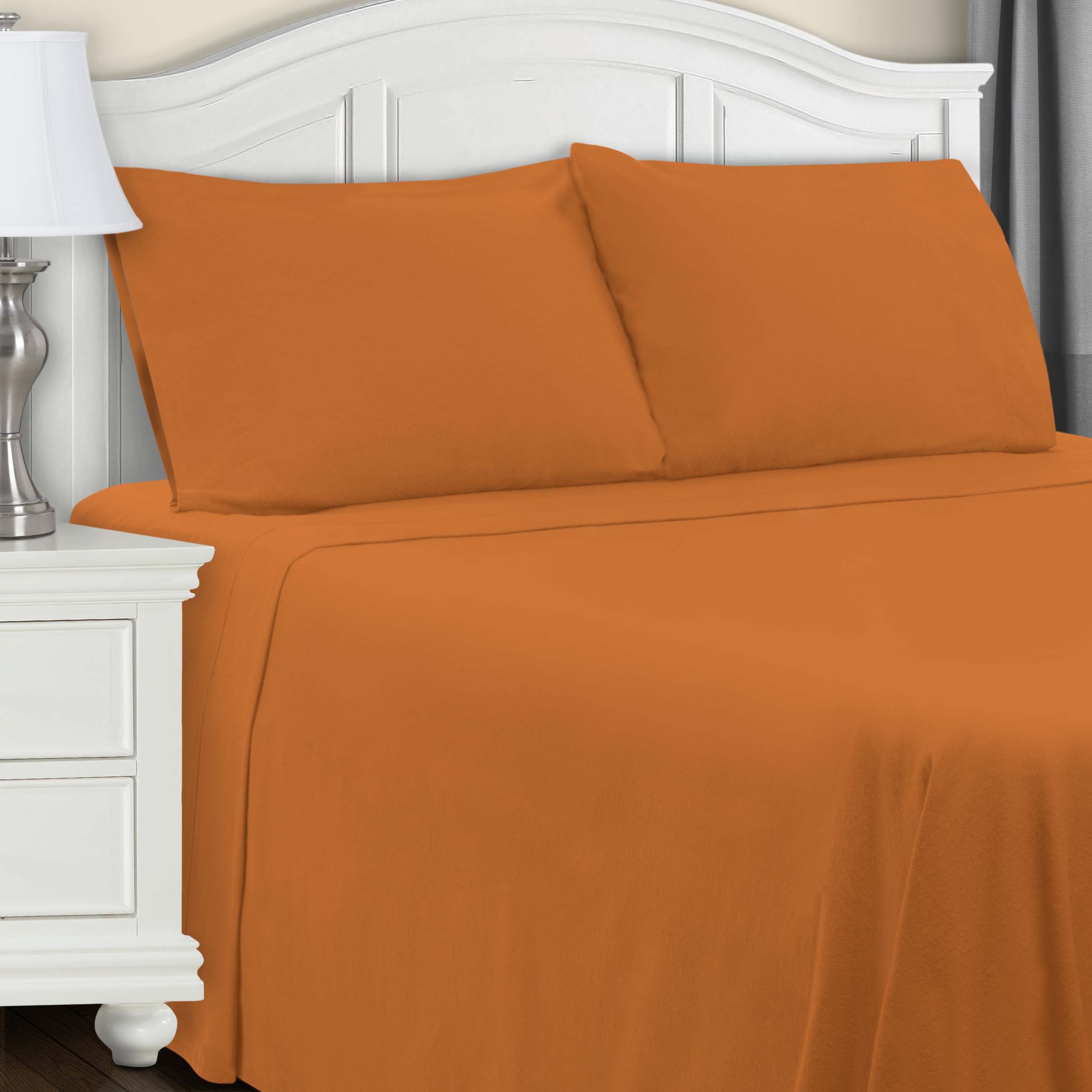 Cotton Flannel Trellis Solid Deep Pocket Sheet Set - Blue Nile Mills