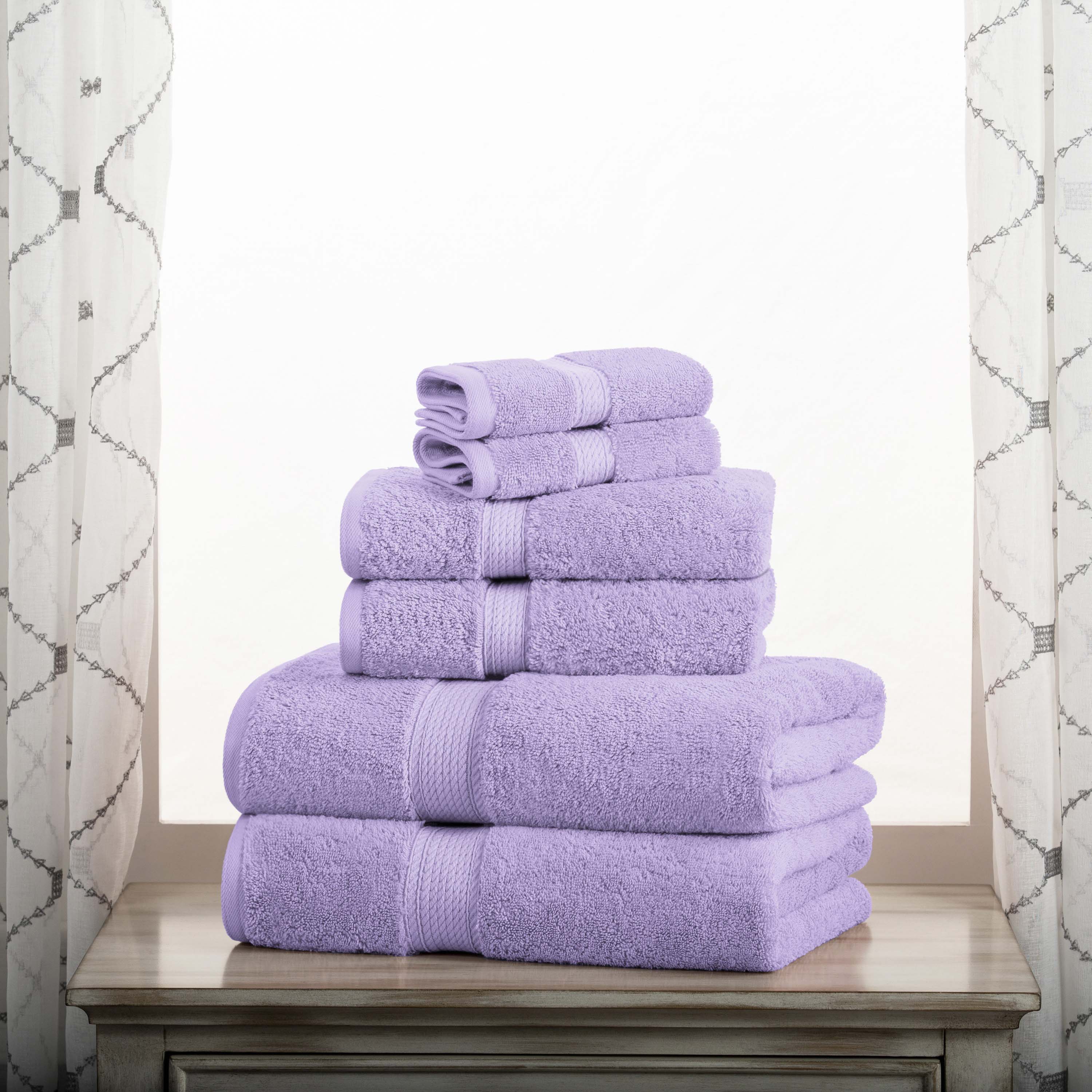 Egyptian Cotton Pile Plush Heavyweight Luxury Soft 6-Piece Towel Set - Blue Nile Mills
