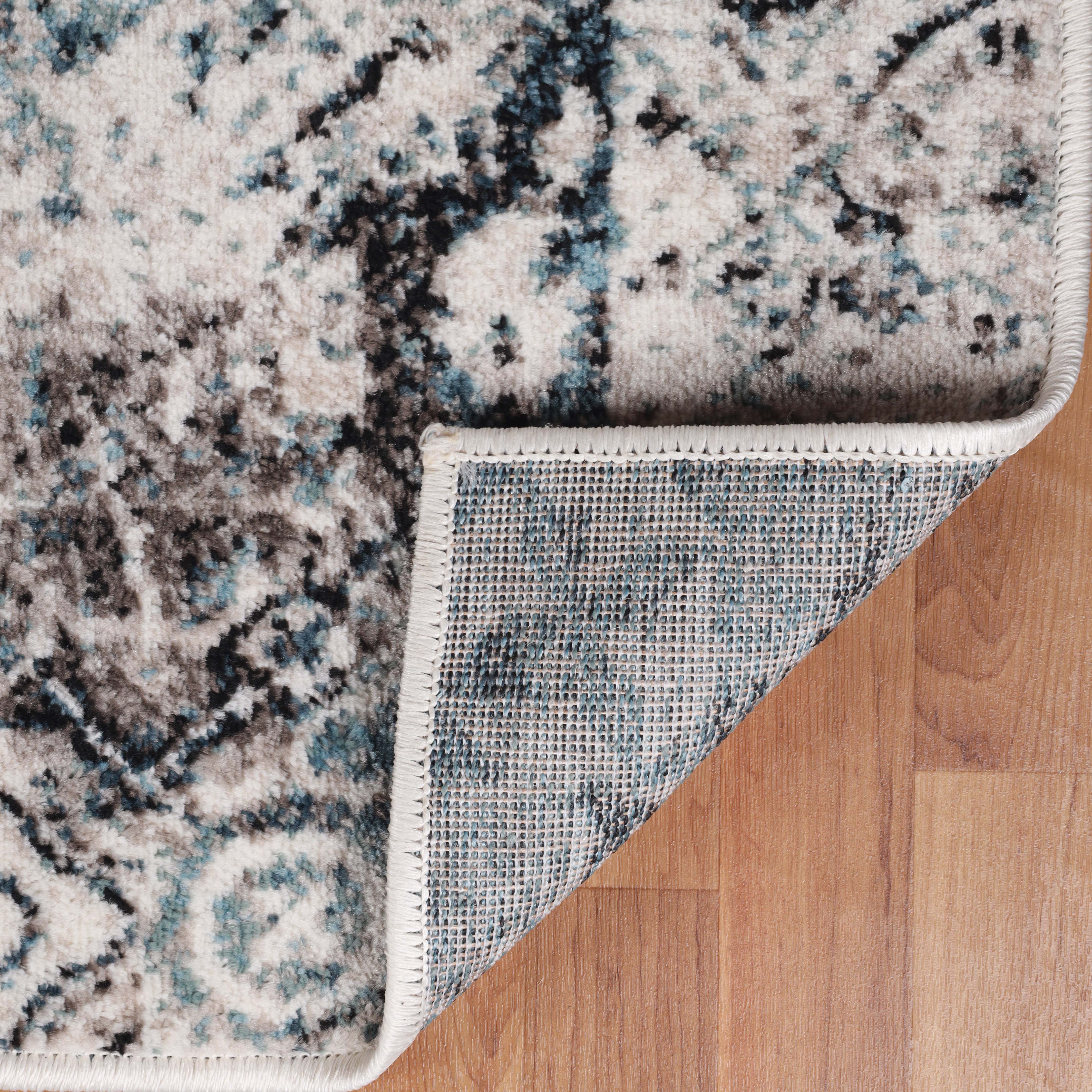 Rangoli Geometric Medallion Indoor Area Rug - Blue Nile Mills