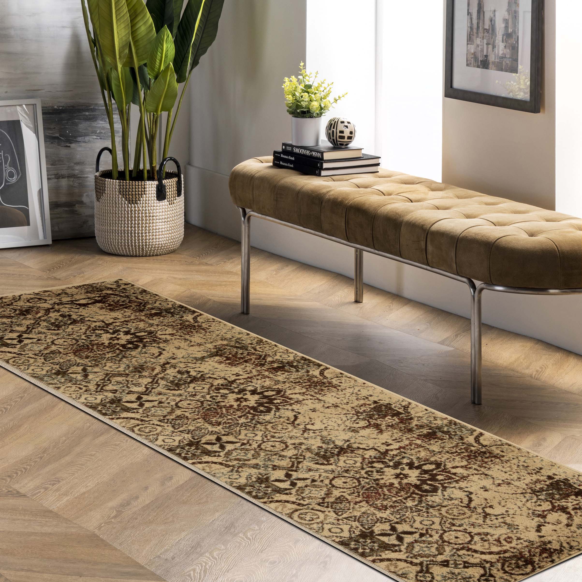 Rangoli Geometric Medallion Indoor Area Rug - Blue Nile Mills