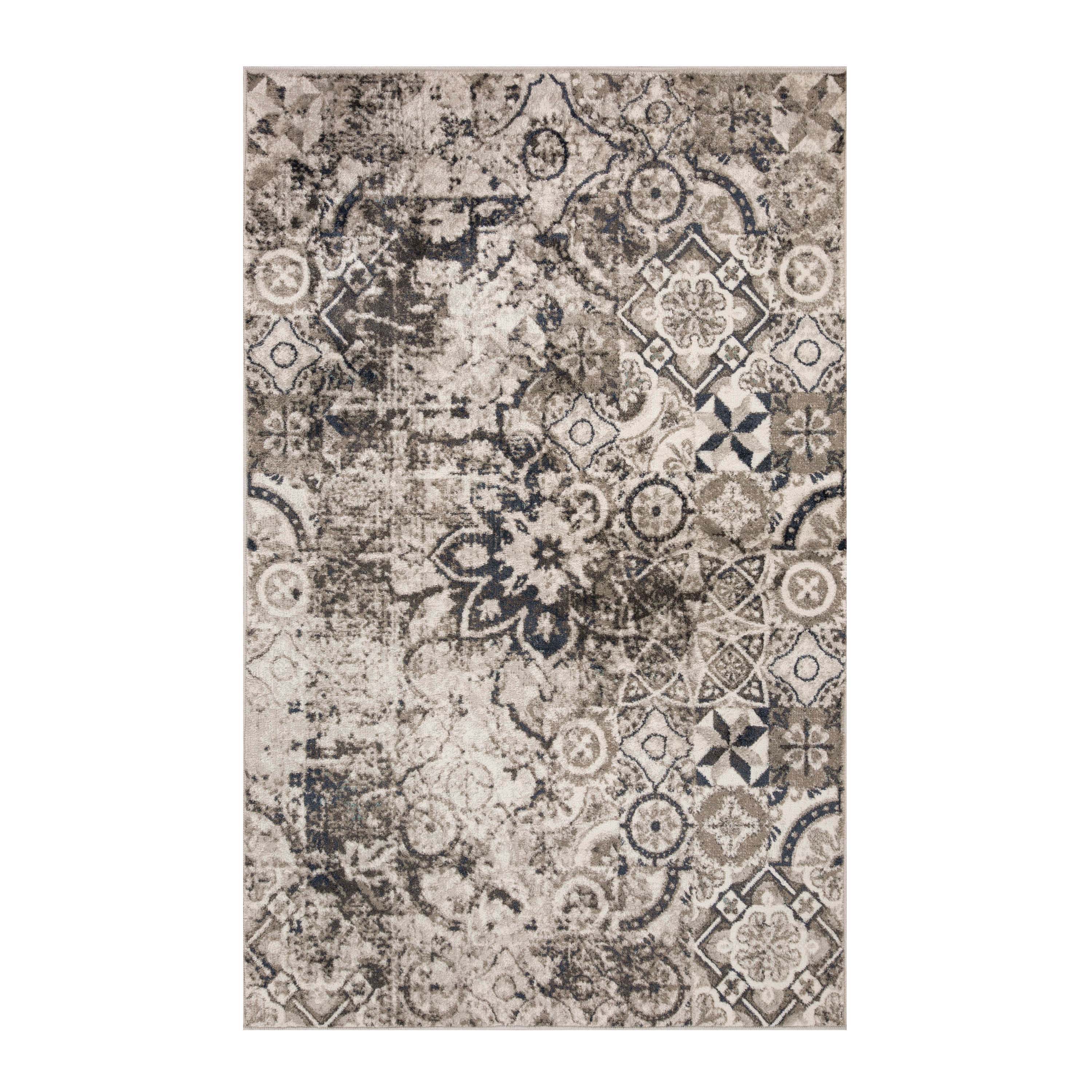 Rangoli Geometric Medallion Indoor Area Rug - Blue Nile Mills