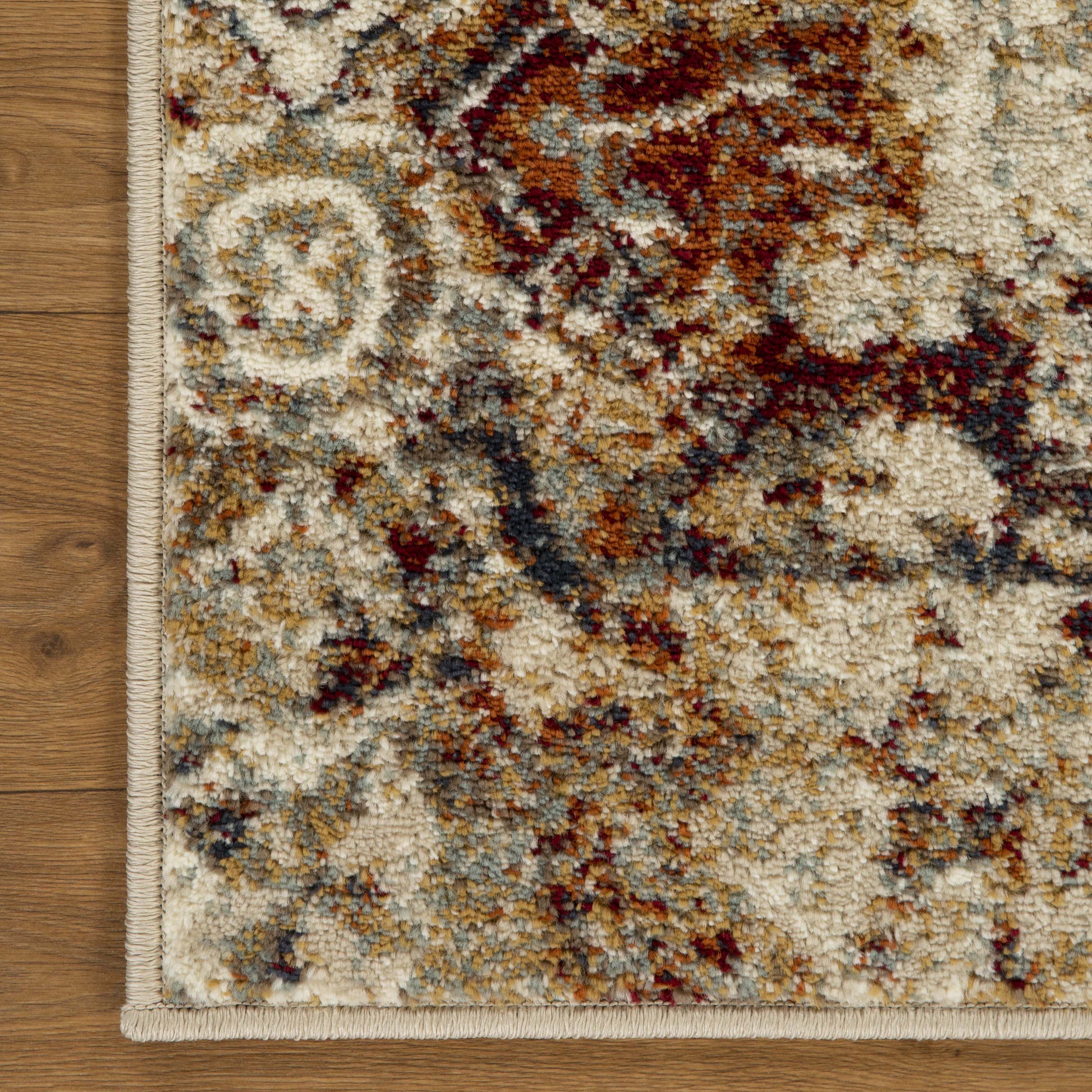 Rangoli Geometric Medallion Indoor Area Rug - Blue Nile Mills