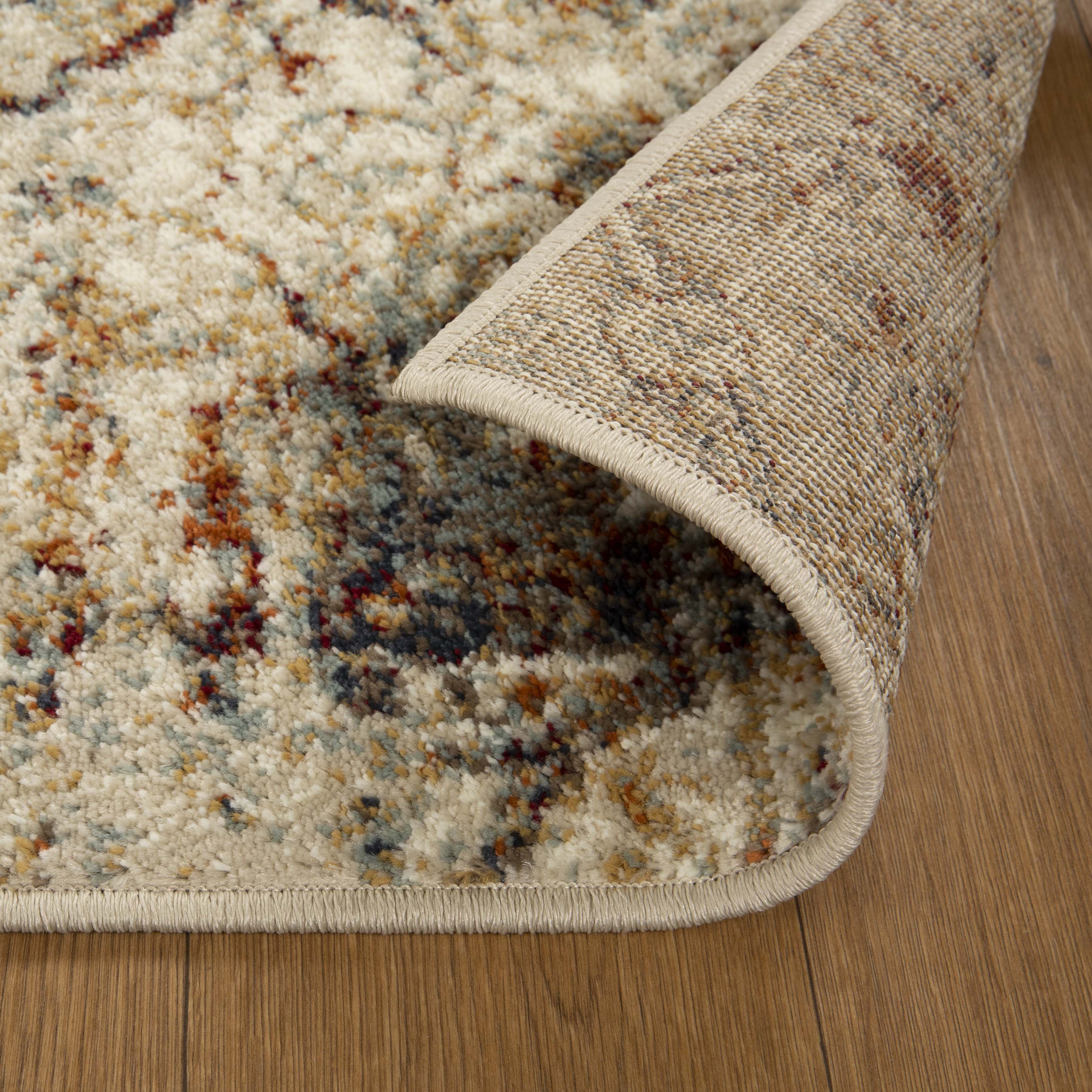 Rangoli Geometric Medallion Indoor Area Rug - Blue Nile Mills