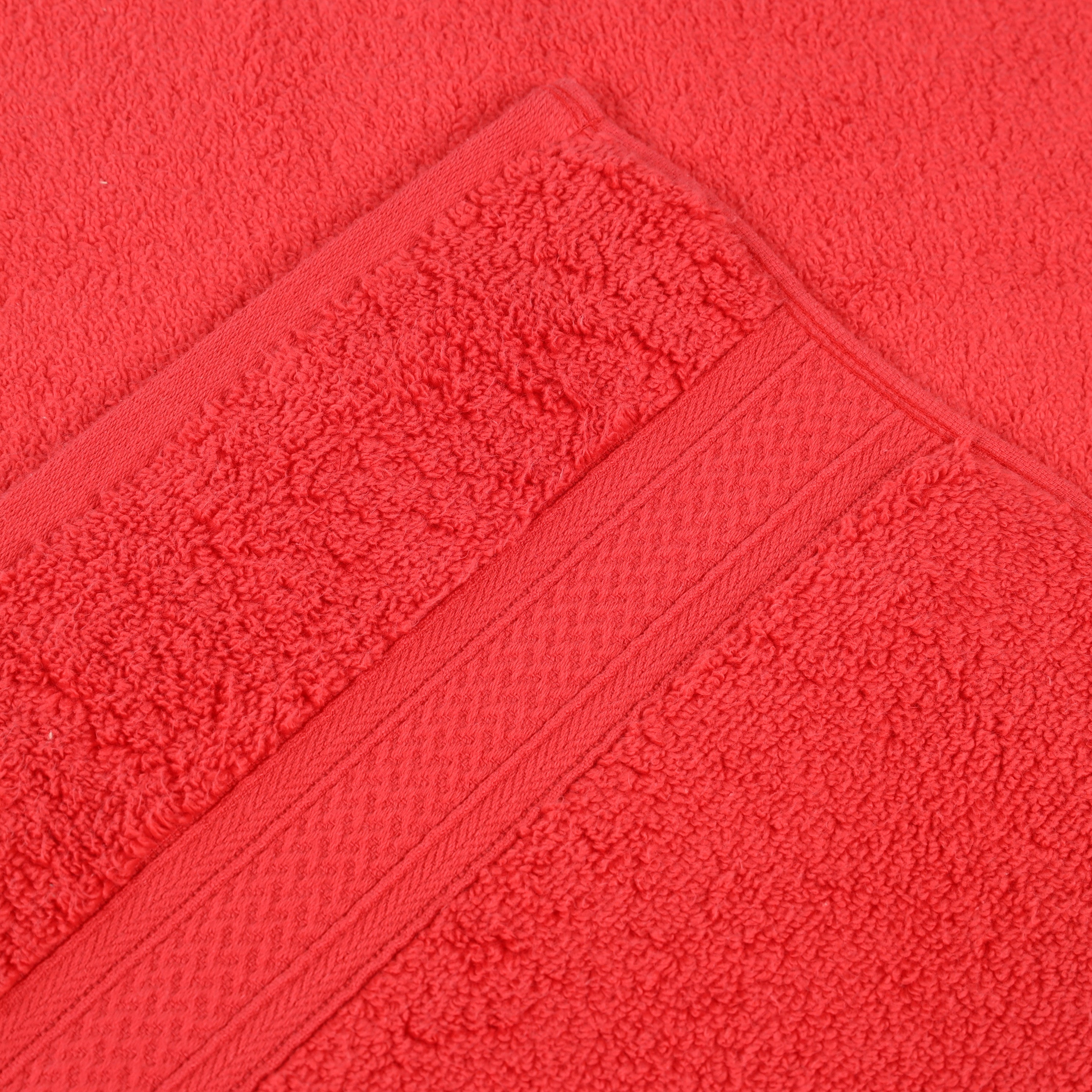 Zero Twist Cotton Solid & Jacquard Elegant Chevron Bath Towel Set of 4 - Blue Nile Mills