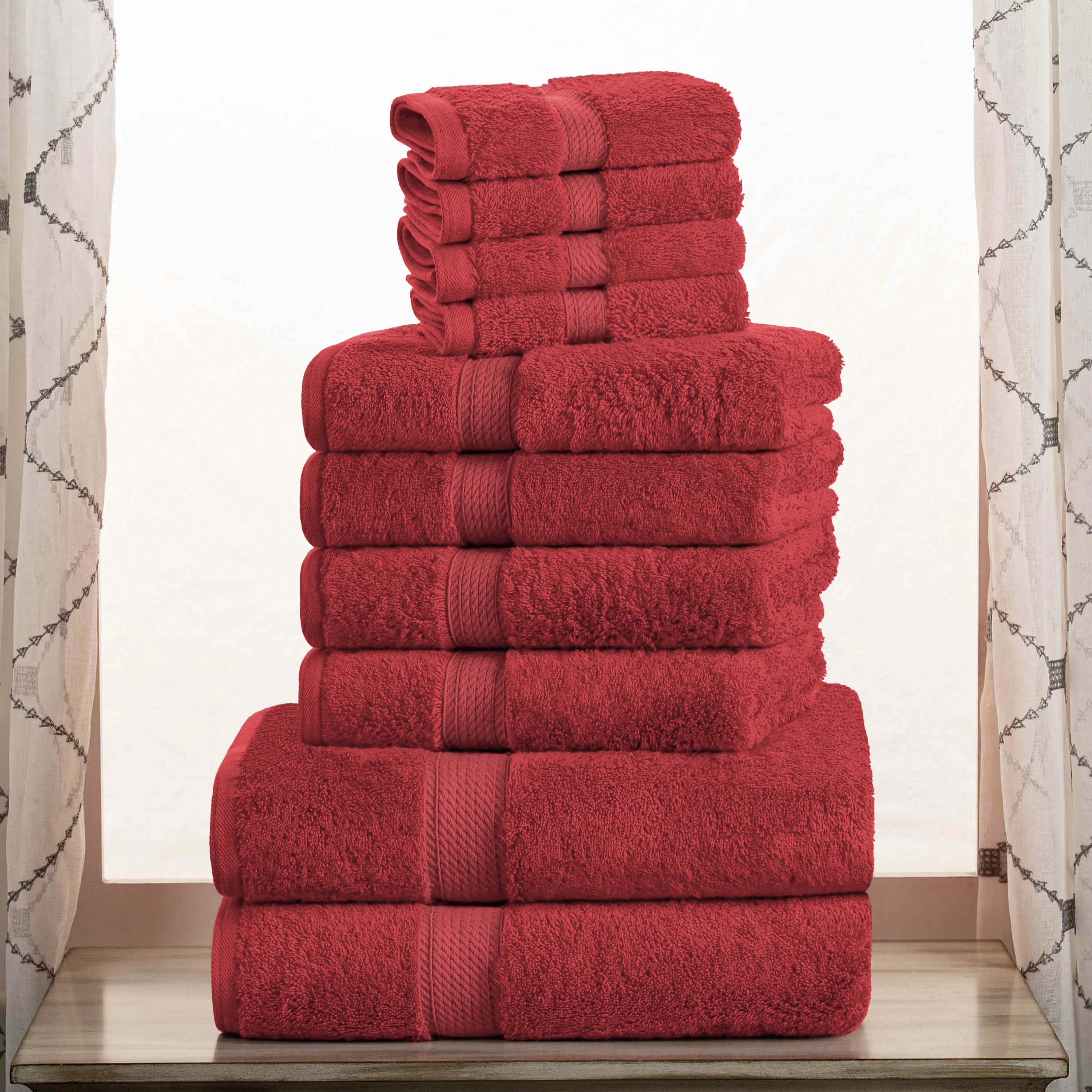 Egyptian Cotton Plush Heavyweight Absorbent Luxury 10 Piece Towel Set - Blue Nile Mills