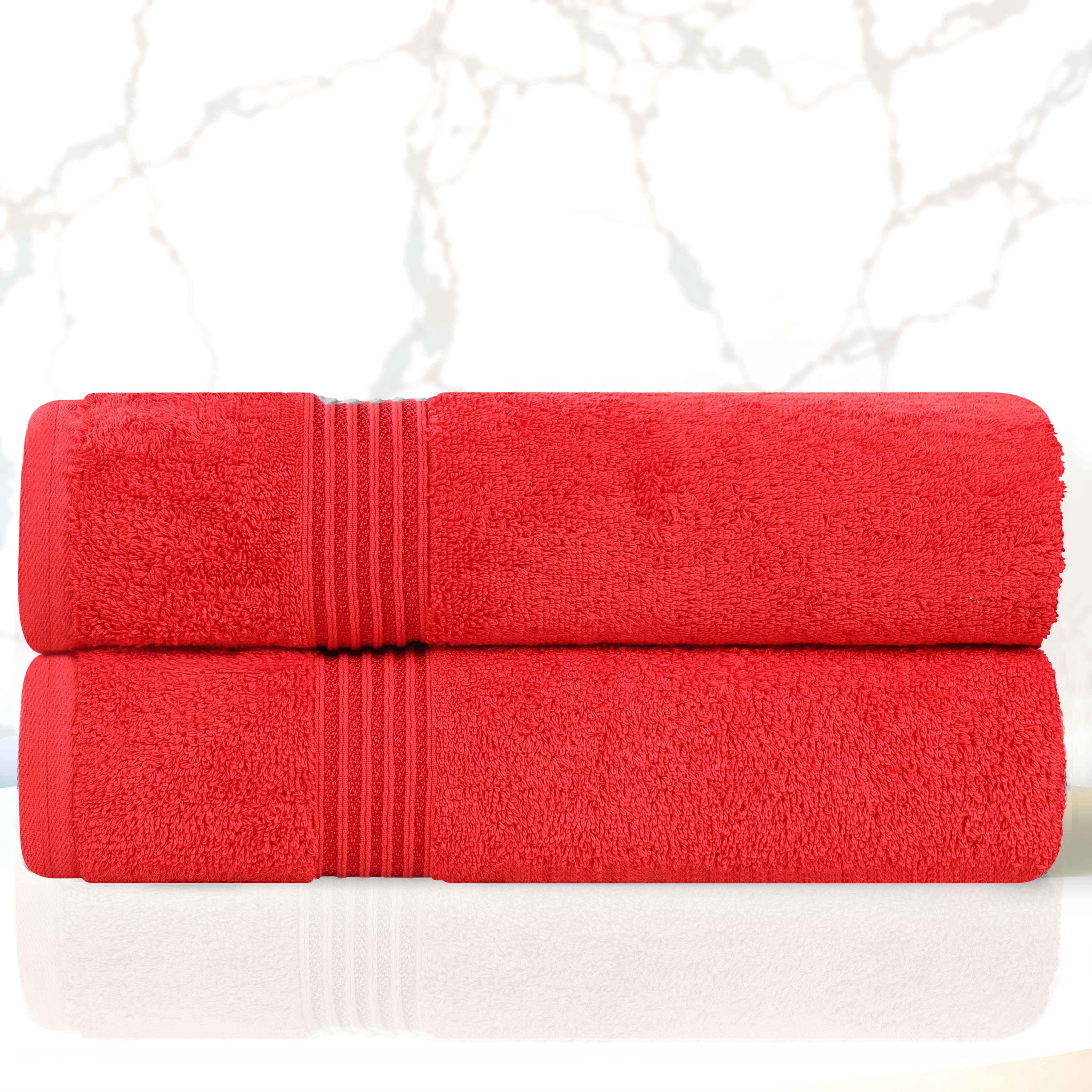 Egyptian Cotton Highly Absorbent Solid Ultra Soft Bath Towel Set of 2 - Blue Nile Mills