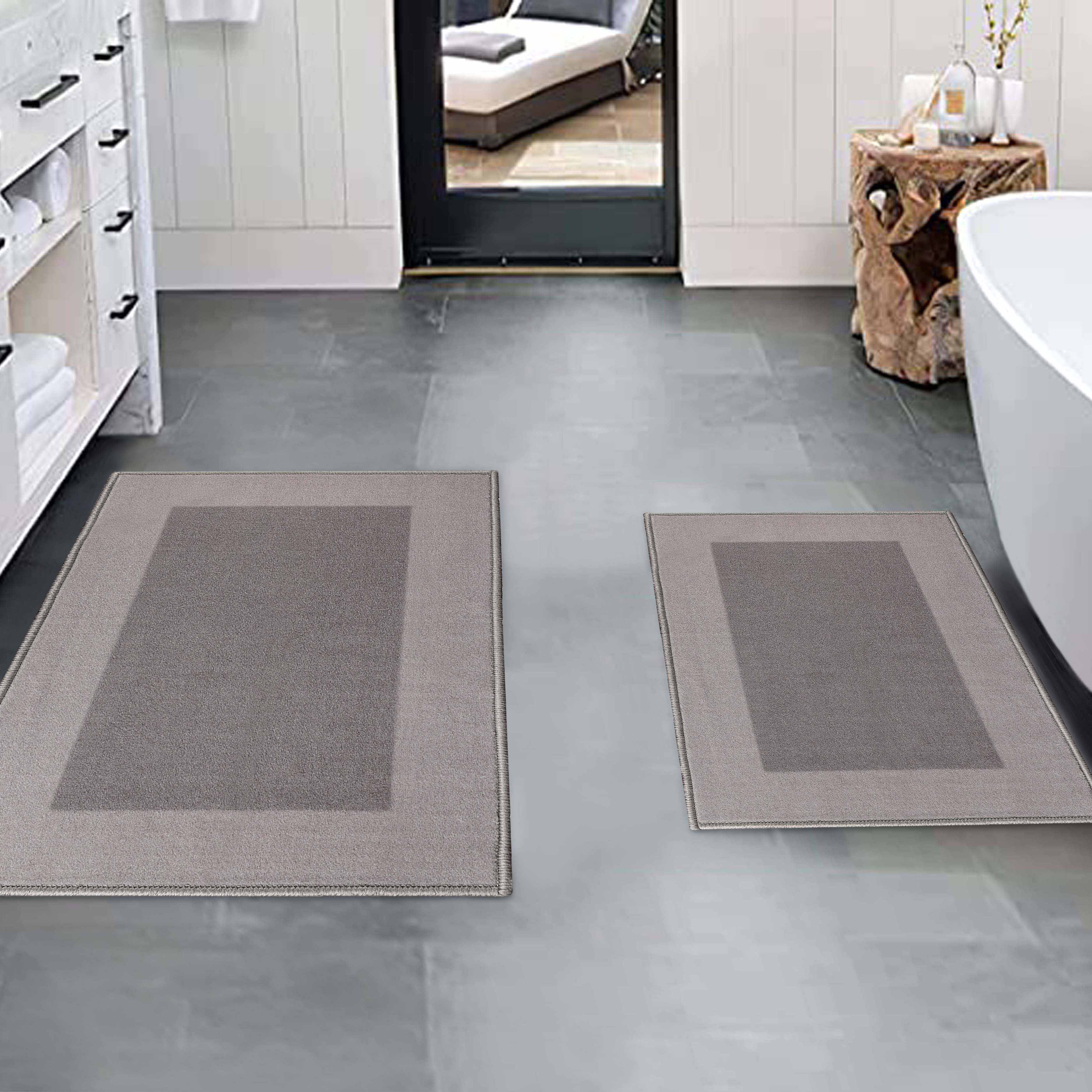 Reno Modern Non-Slip Machine Washable Kitchen Mat Set - Blue Nile Mills