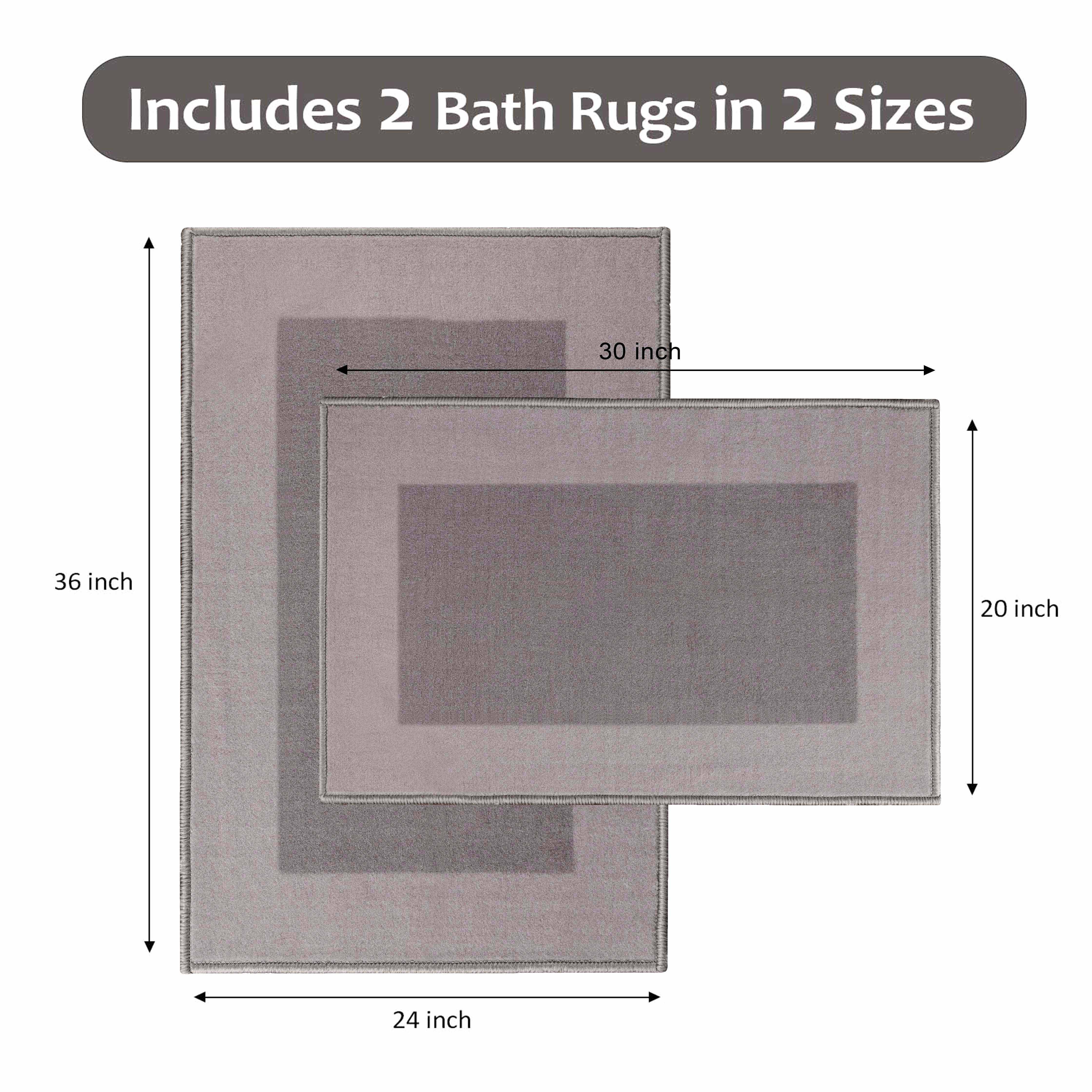 Reno Modern Non-Slip Machine Washable Kitchen Mat Set - Blue Nile Mills
