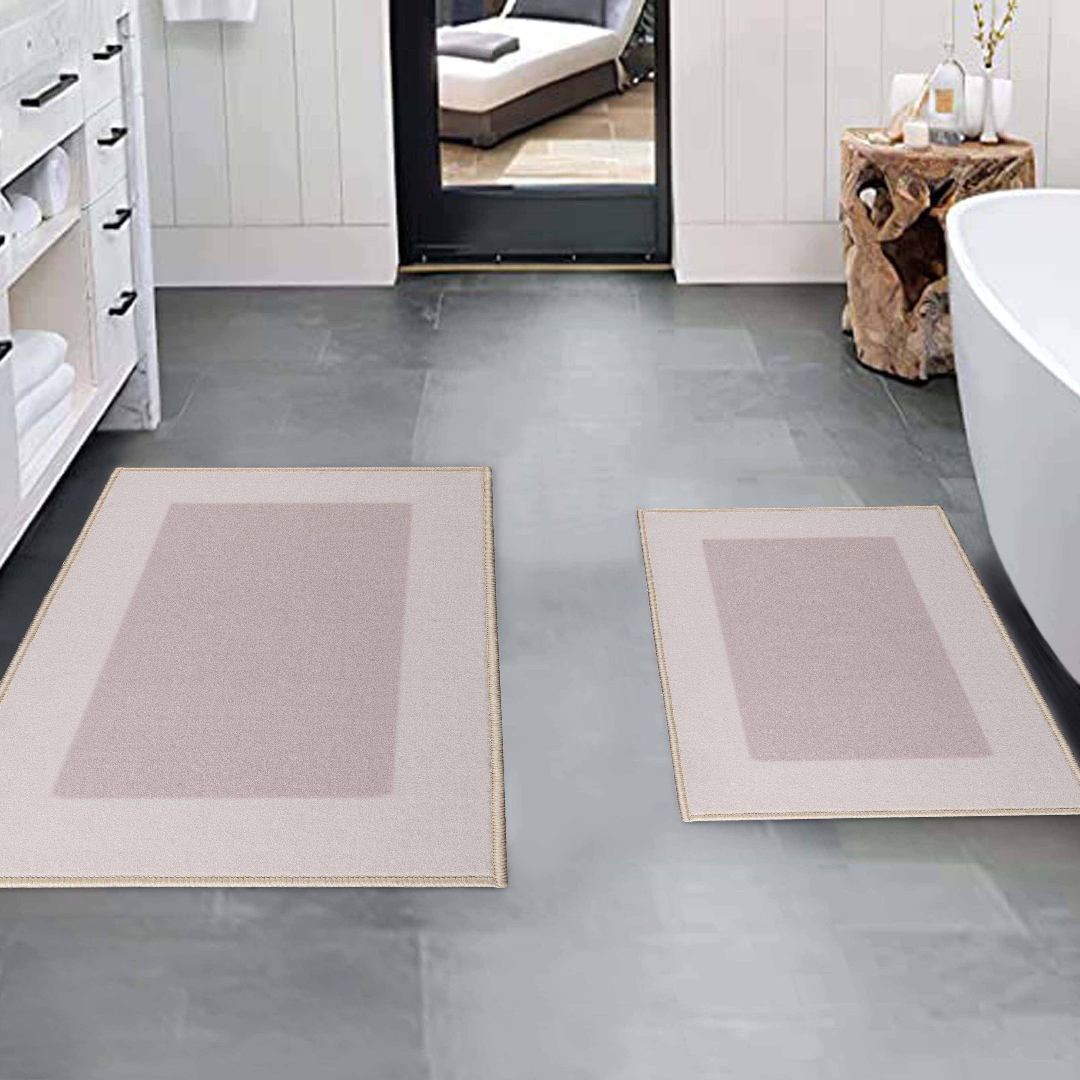 Reno Modern Non-Slip Machine Washable Kitchen Mat Set - Blue Nile Mills