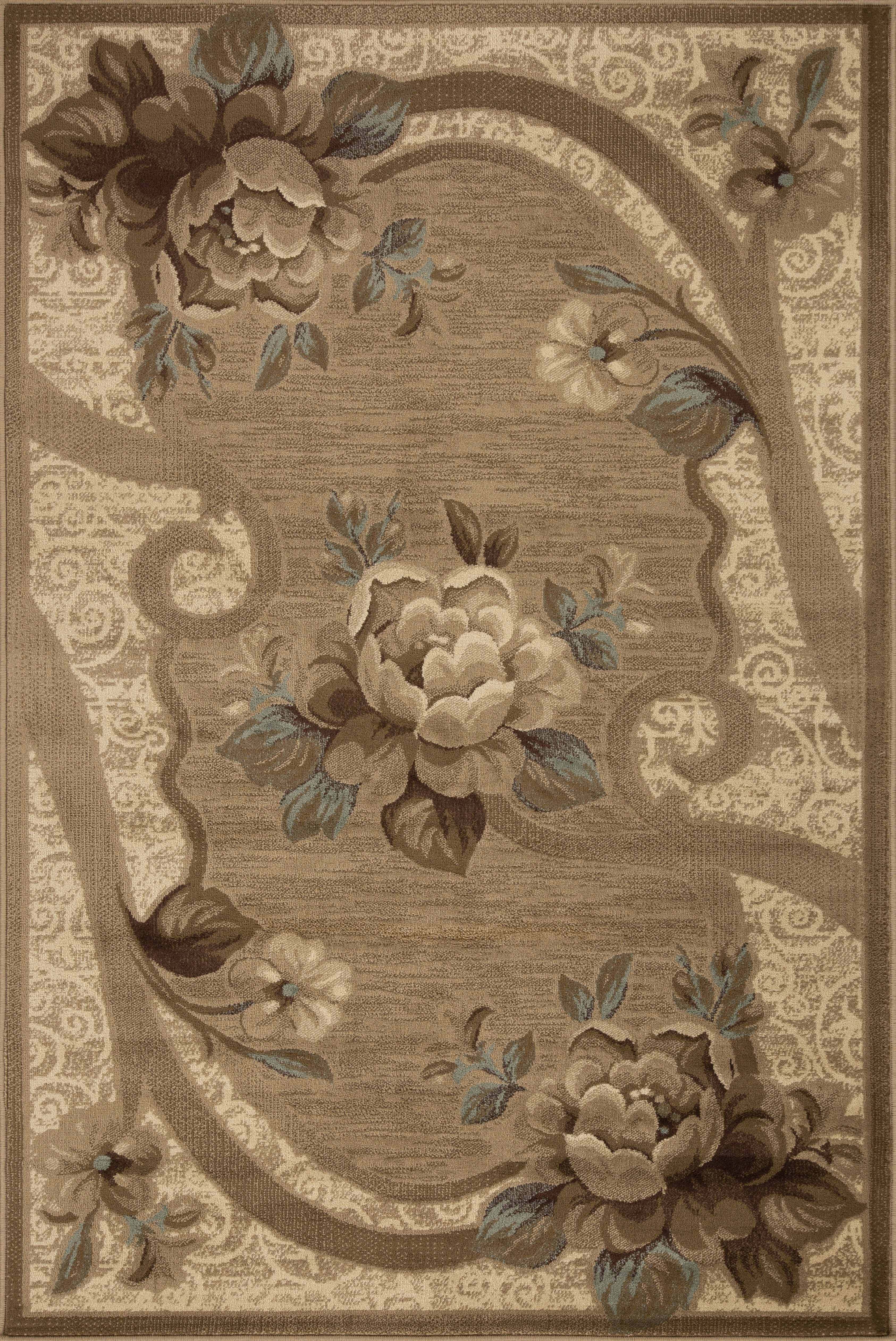 Traditional Oversized Floral Border Indoor Area Rug or Runner Rug - Blue Nile Mills