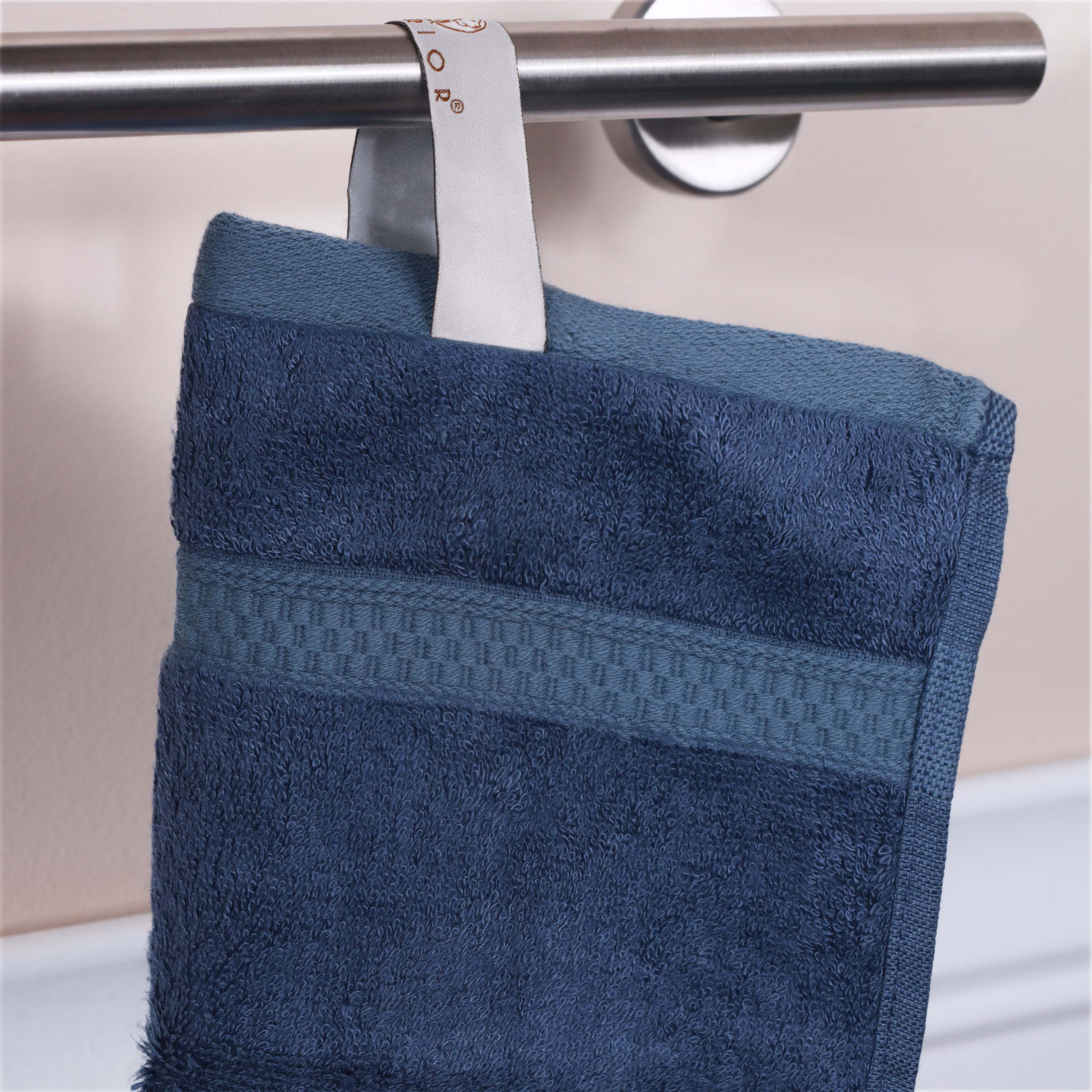 Rayon from Bamboo Blend Solid 6 Piece Hand Towel Set - Blue Nile Mills