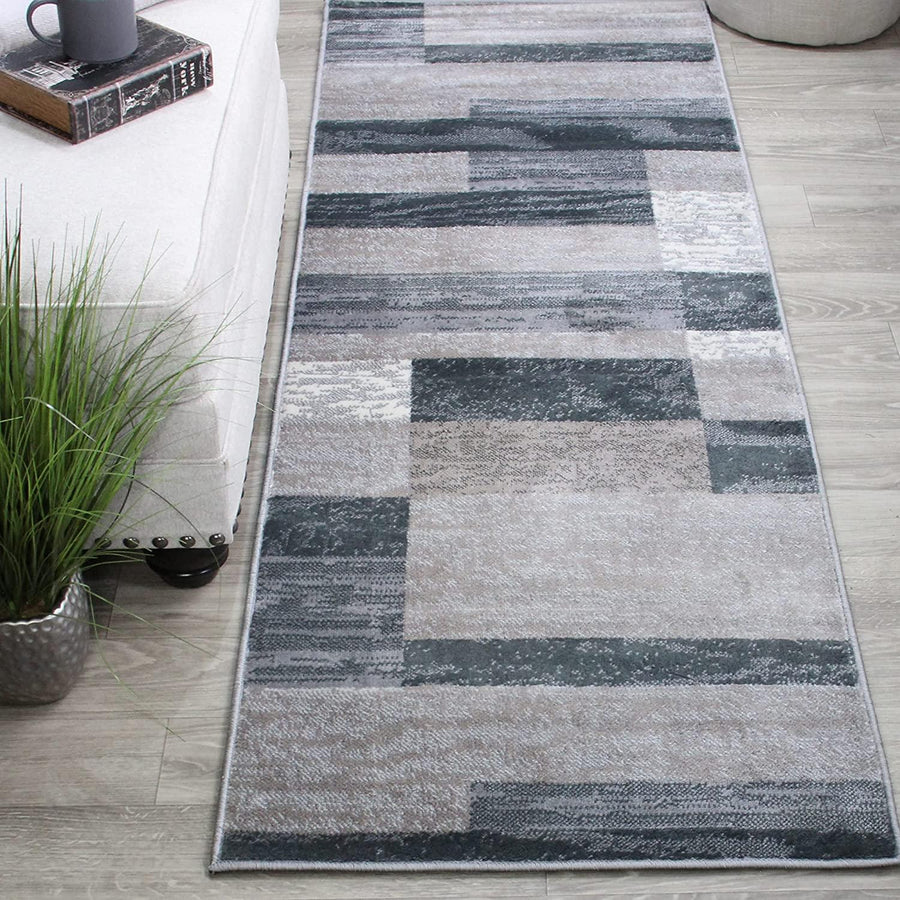 Rockwood Contemporary Geometric Indoor Rug - Blue Nile Mills