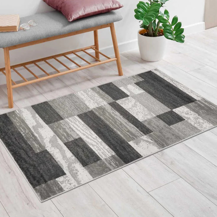 Rockwood Contemporary Geometric Indoor Rug - Blue Nile Mills