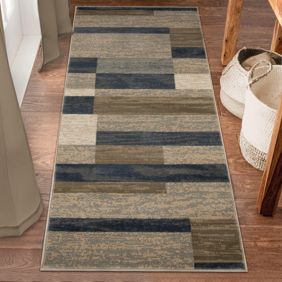 Rockwood Contemporary Geometric Indoor Rug - Blue Nile Mills
