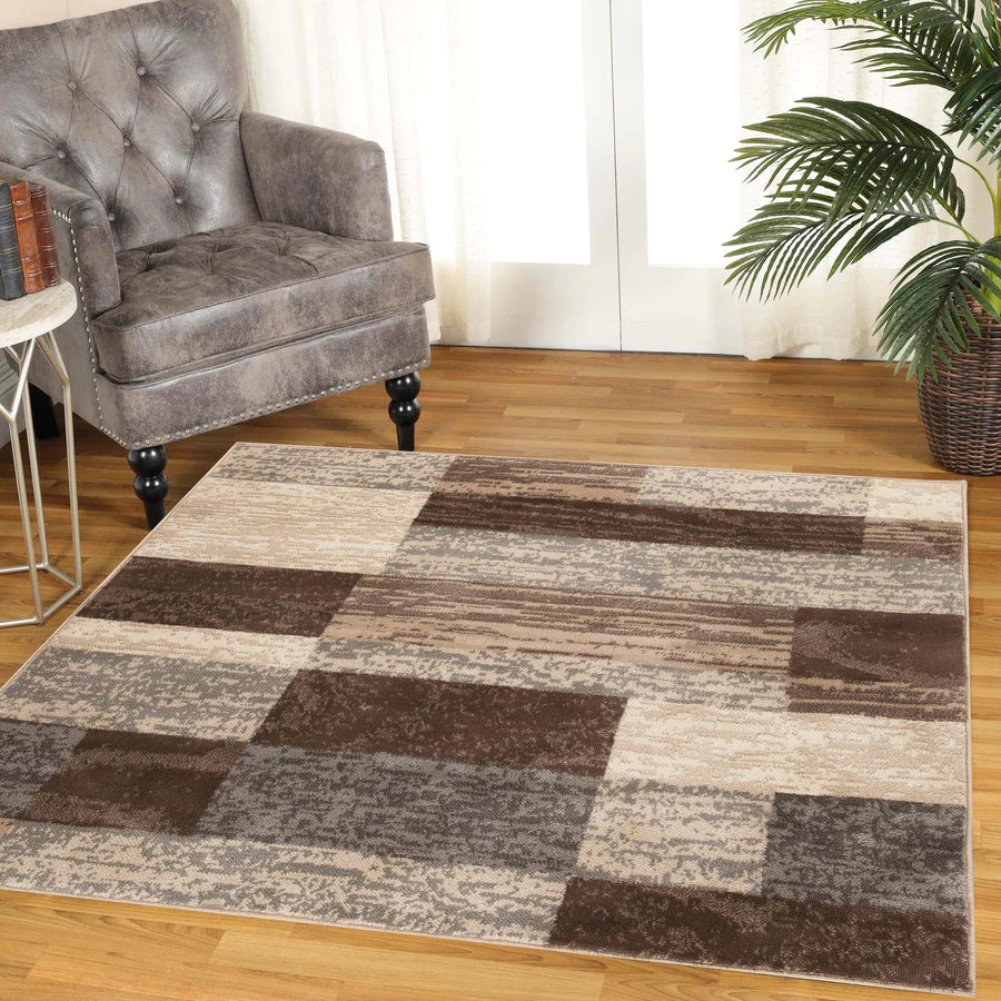 Rockwood Contemporary Geometric Indoor Rug - Blue Nile Mills