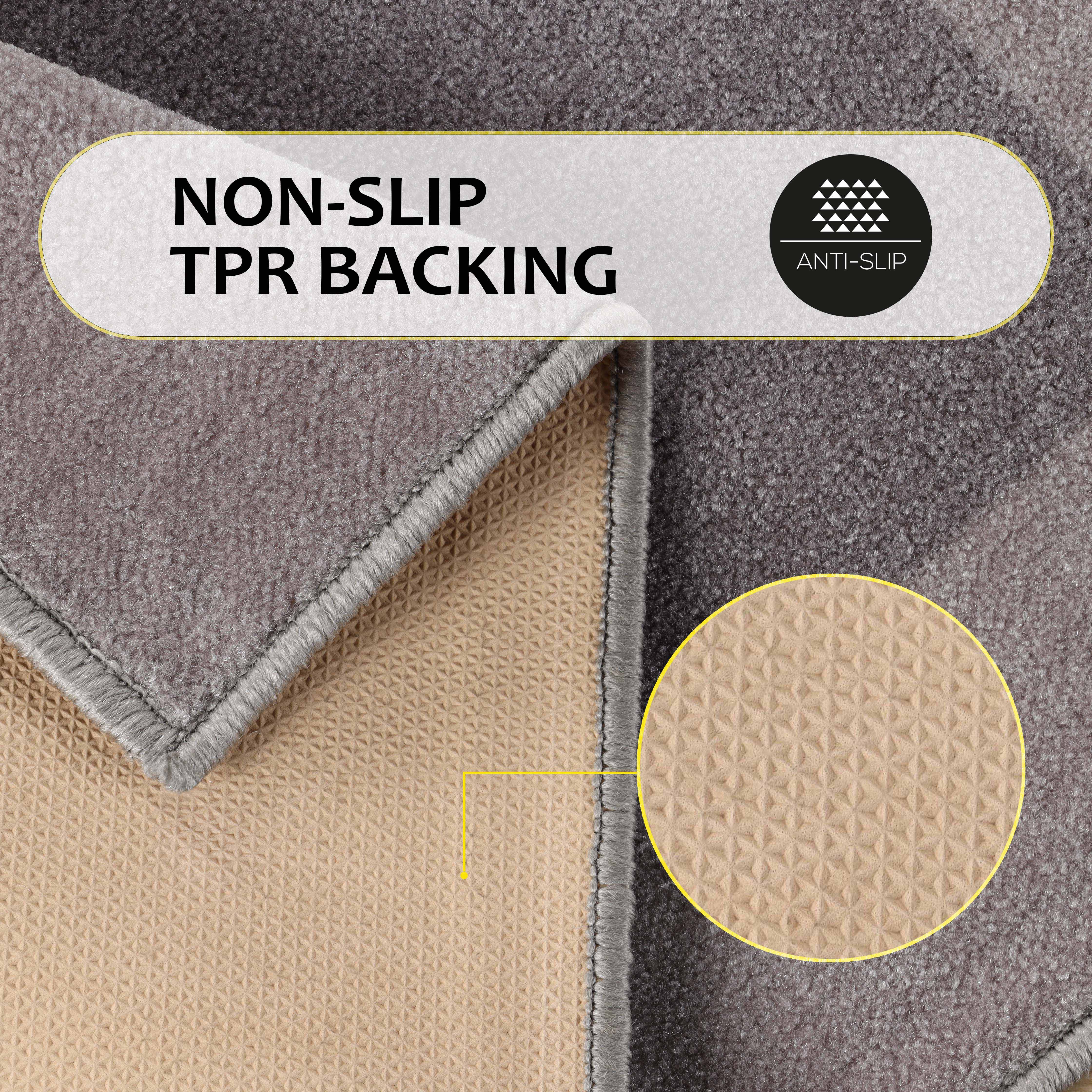 Rome Non-Slip Machine Washable Bath Mat Set - Blue Nile Mills