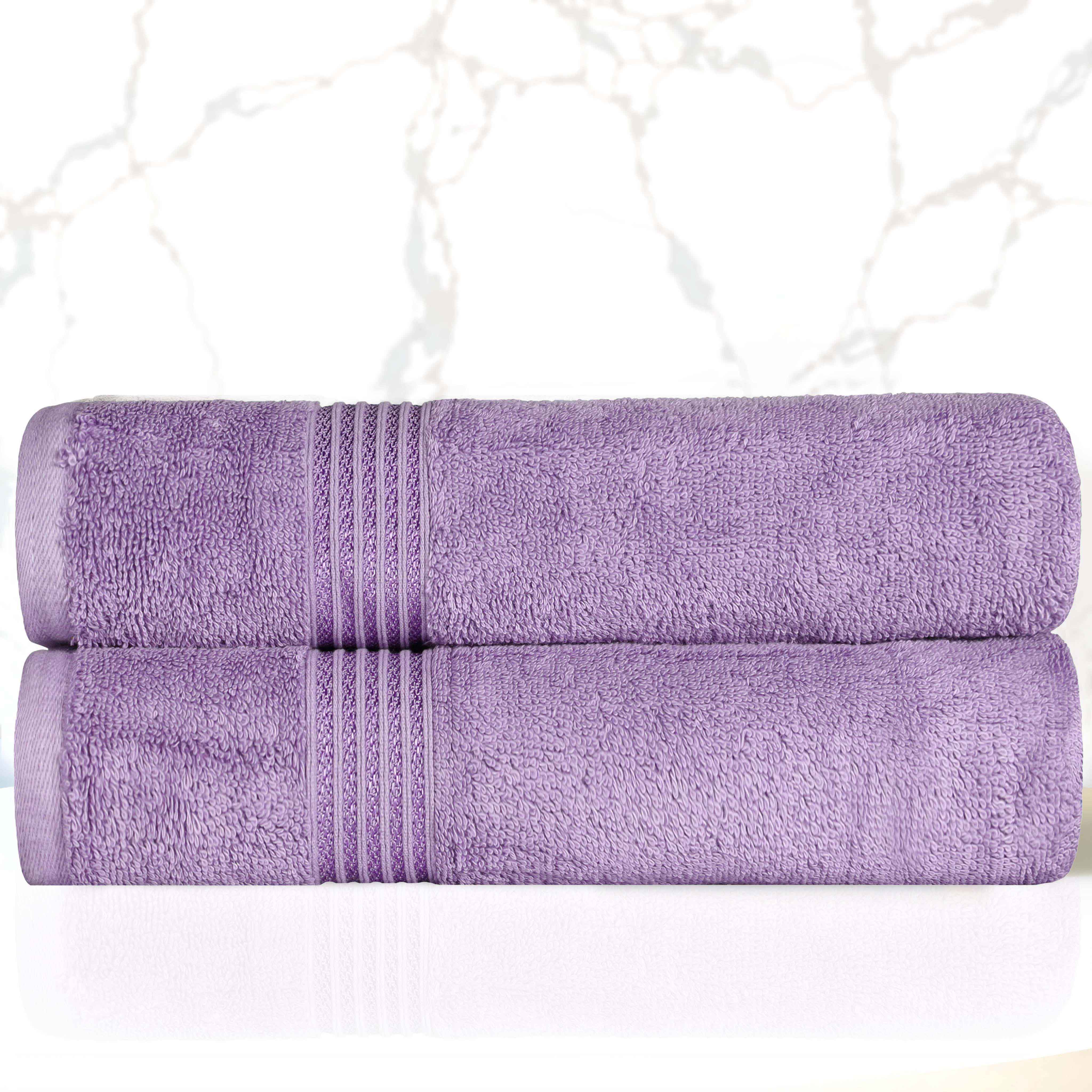 Egyptian Cotton Highly Absorbent Solid Ultra Soft Bath Towel Set of 2 - Blue Nile Mills