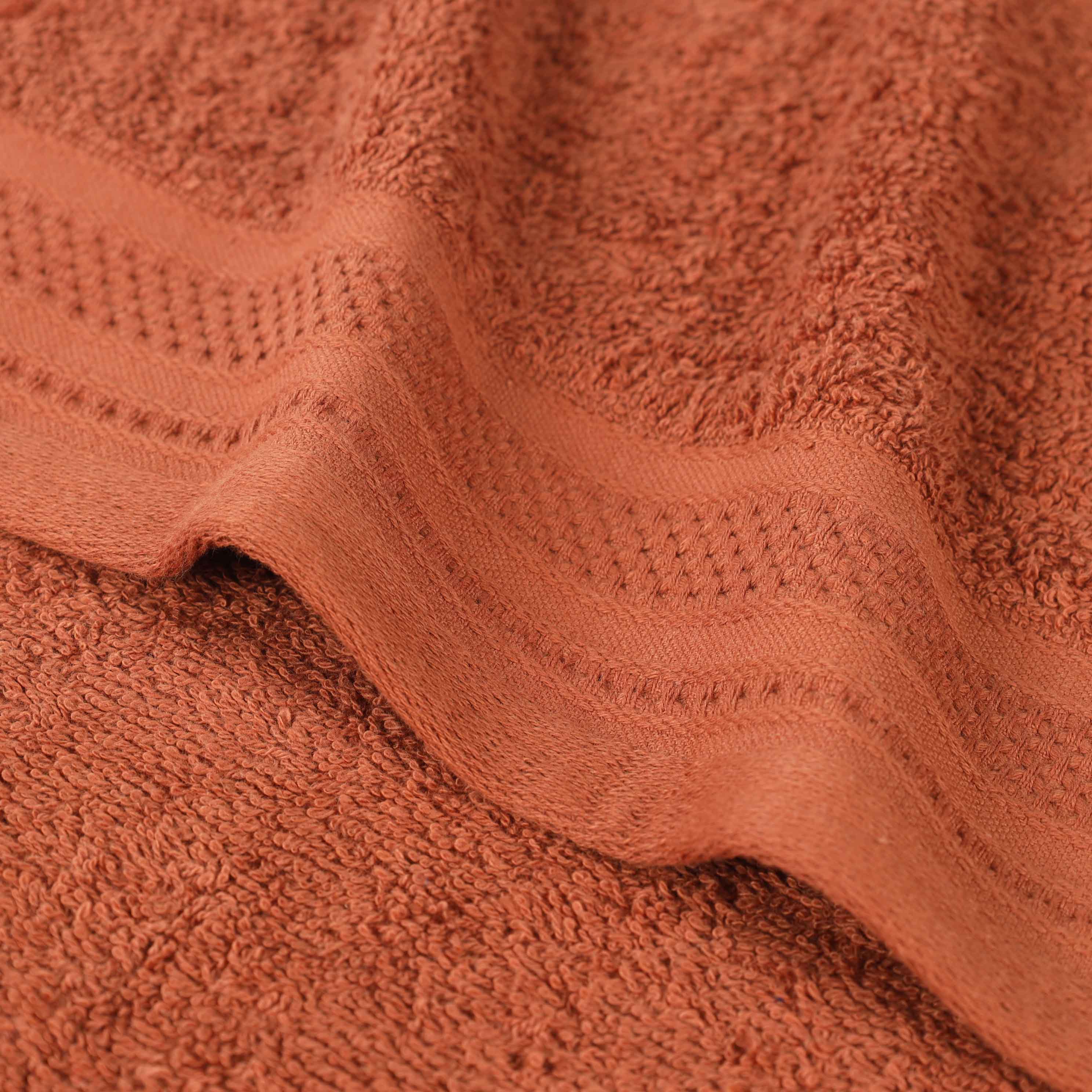 Honeycomb Textured Waffle Border Luxury Cotton Hand Towels, Set of 6 - Blue Nile Mills