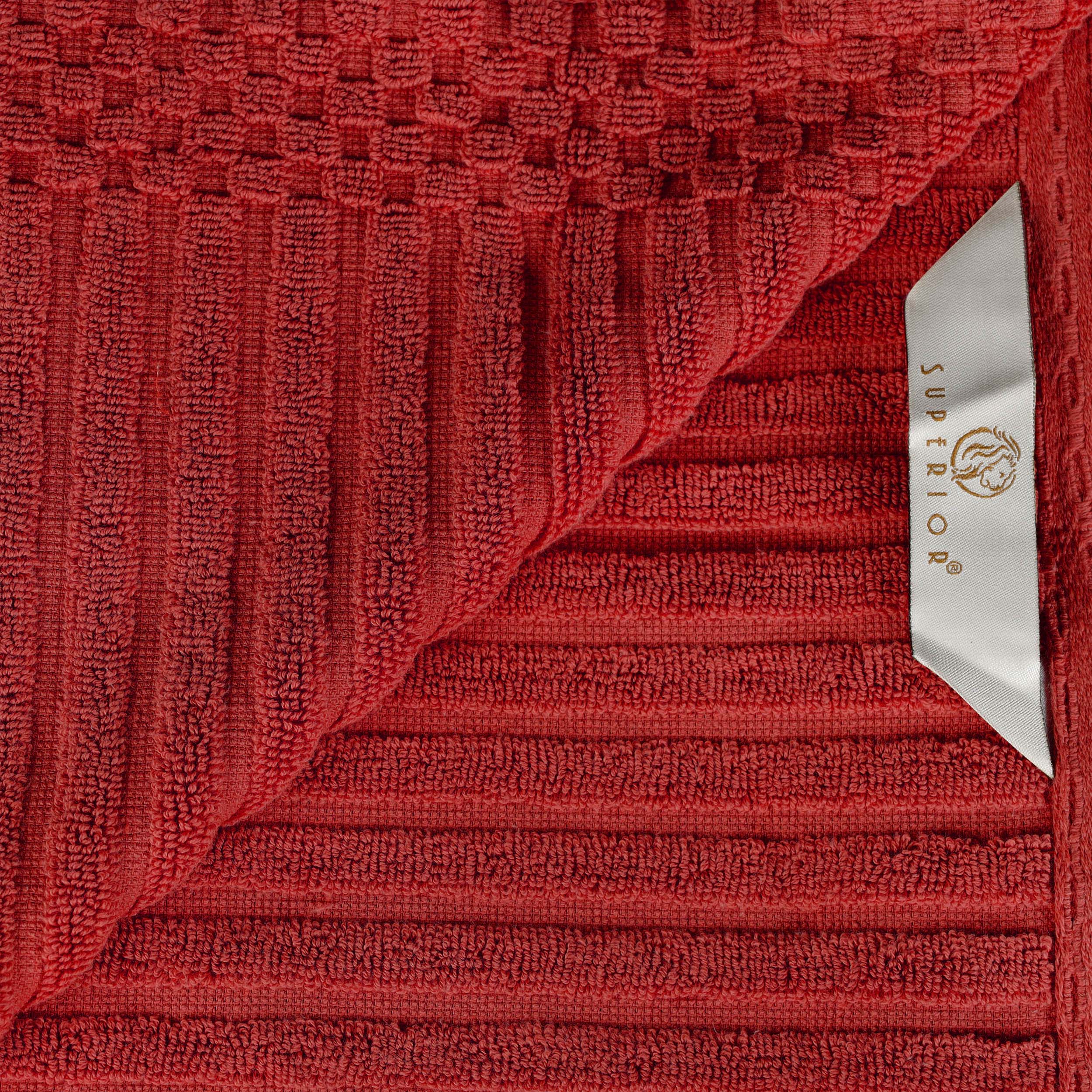 Cotton Ribbed Textured Medium Weight 6 Piece Towel Set - Blue Nile Mills