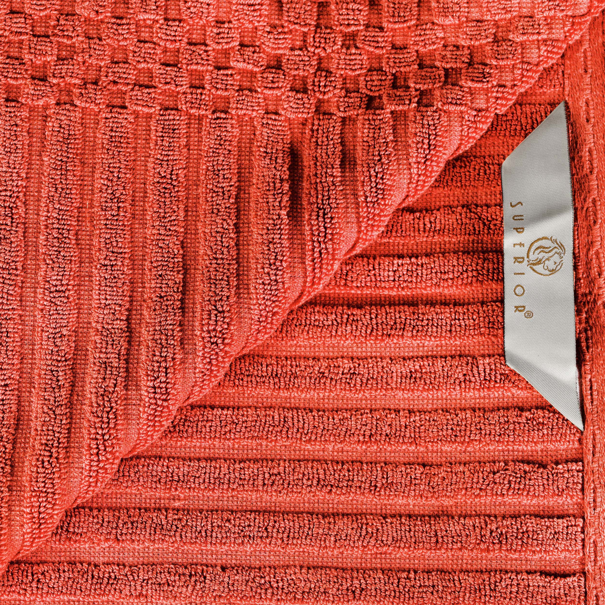 Cotton Ribbed Textured Medium Weight 6 Piece Towel Set - Blue Nile Mills