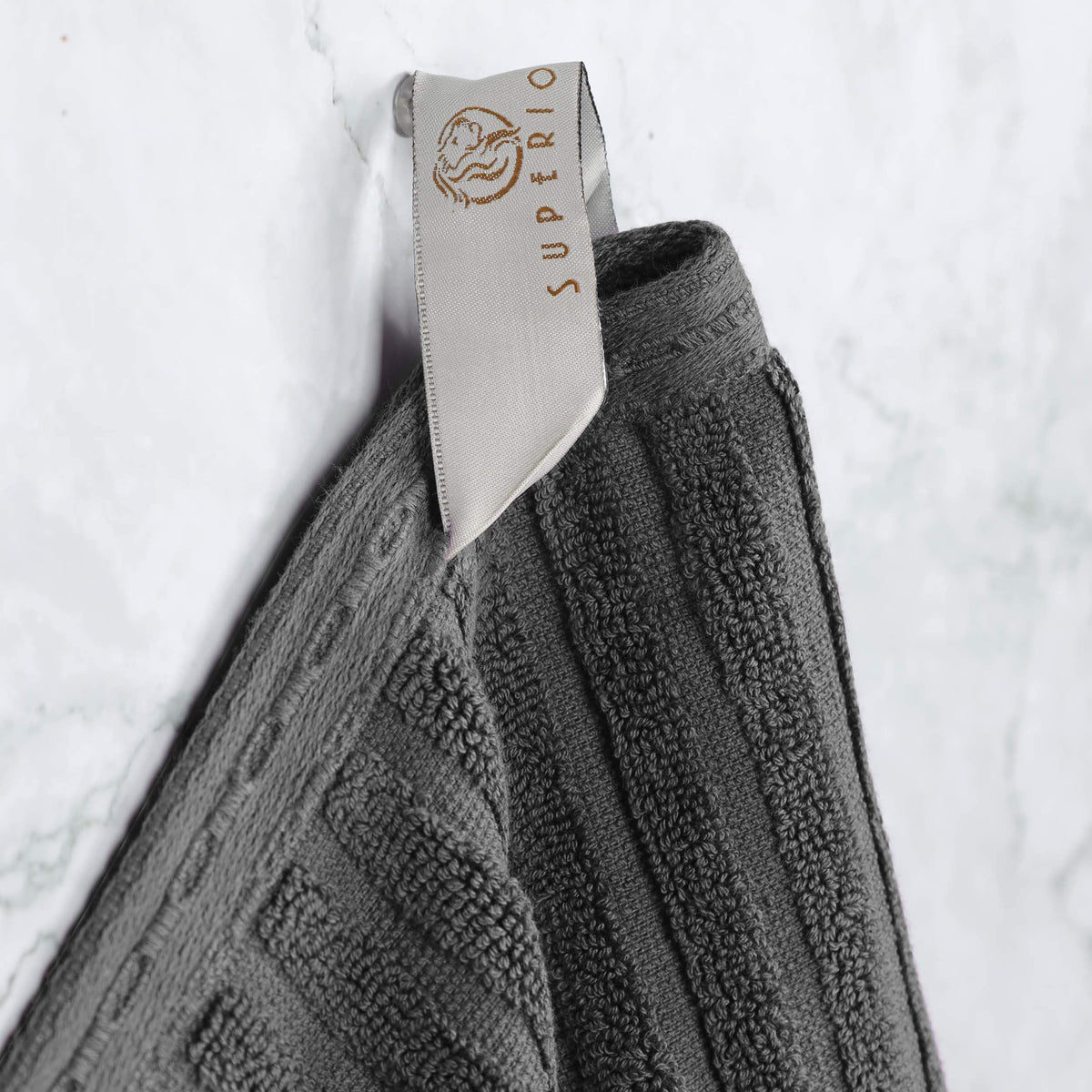 Cotton Ribbed Textured Highly Absorbent 4 Piece Hand Towel Set - Blue Nile Mills