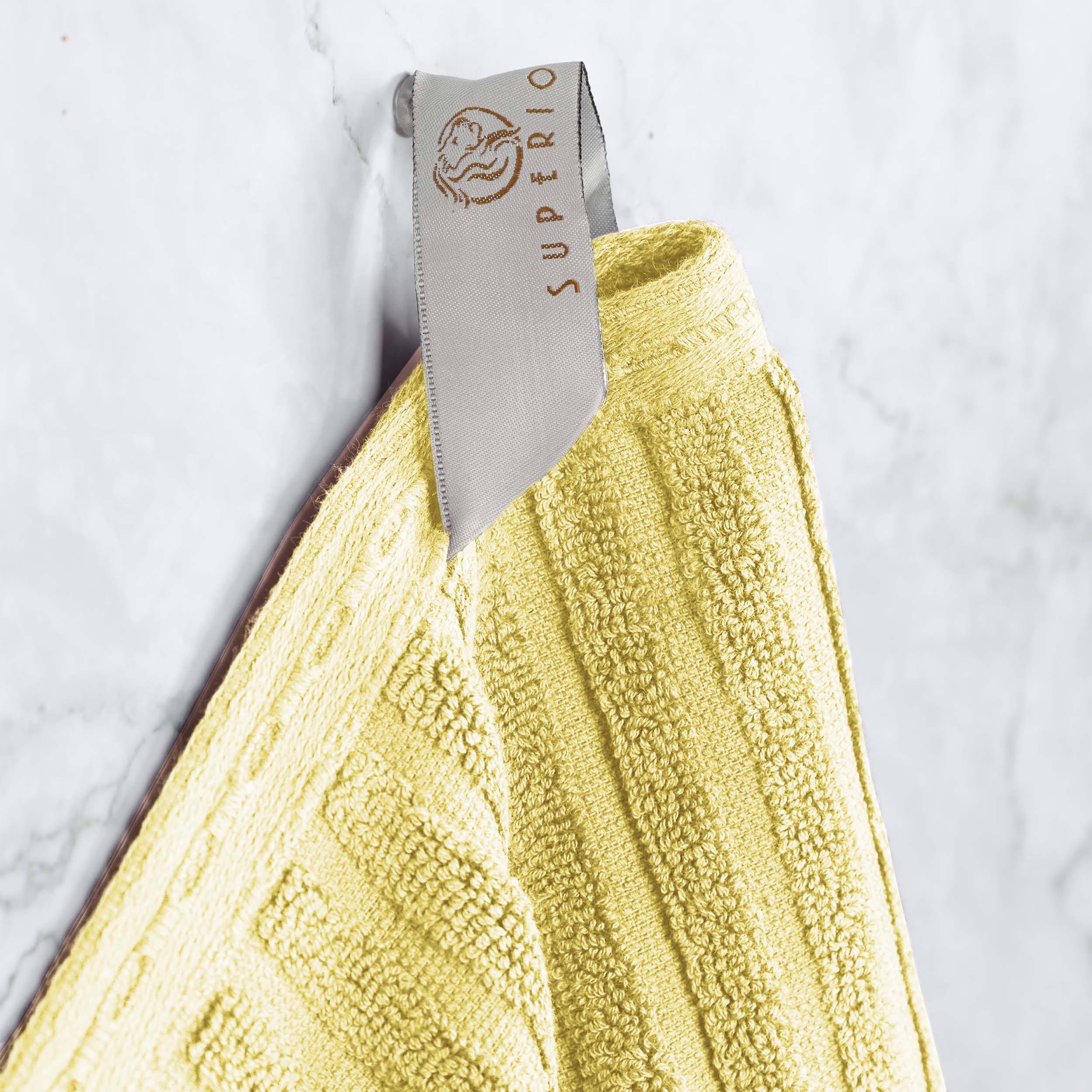 Cotton Ribbed Textured Medium Weight 6 Piece Towel Set - Blue Nile Mills