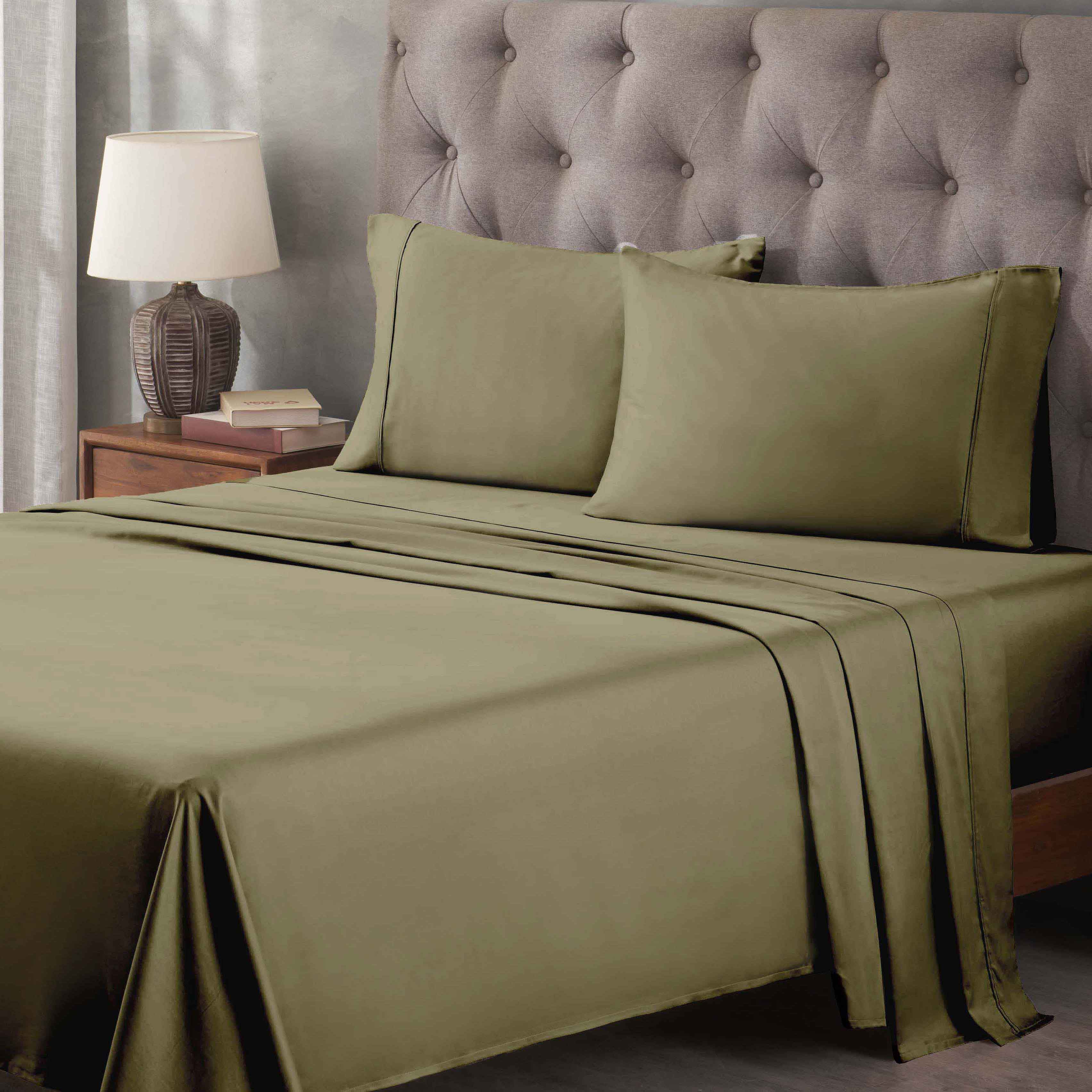 Egyptian Cotton 400 Thread Count Solid Bed Sheet Set - Blue Nile Mills
