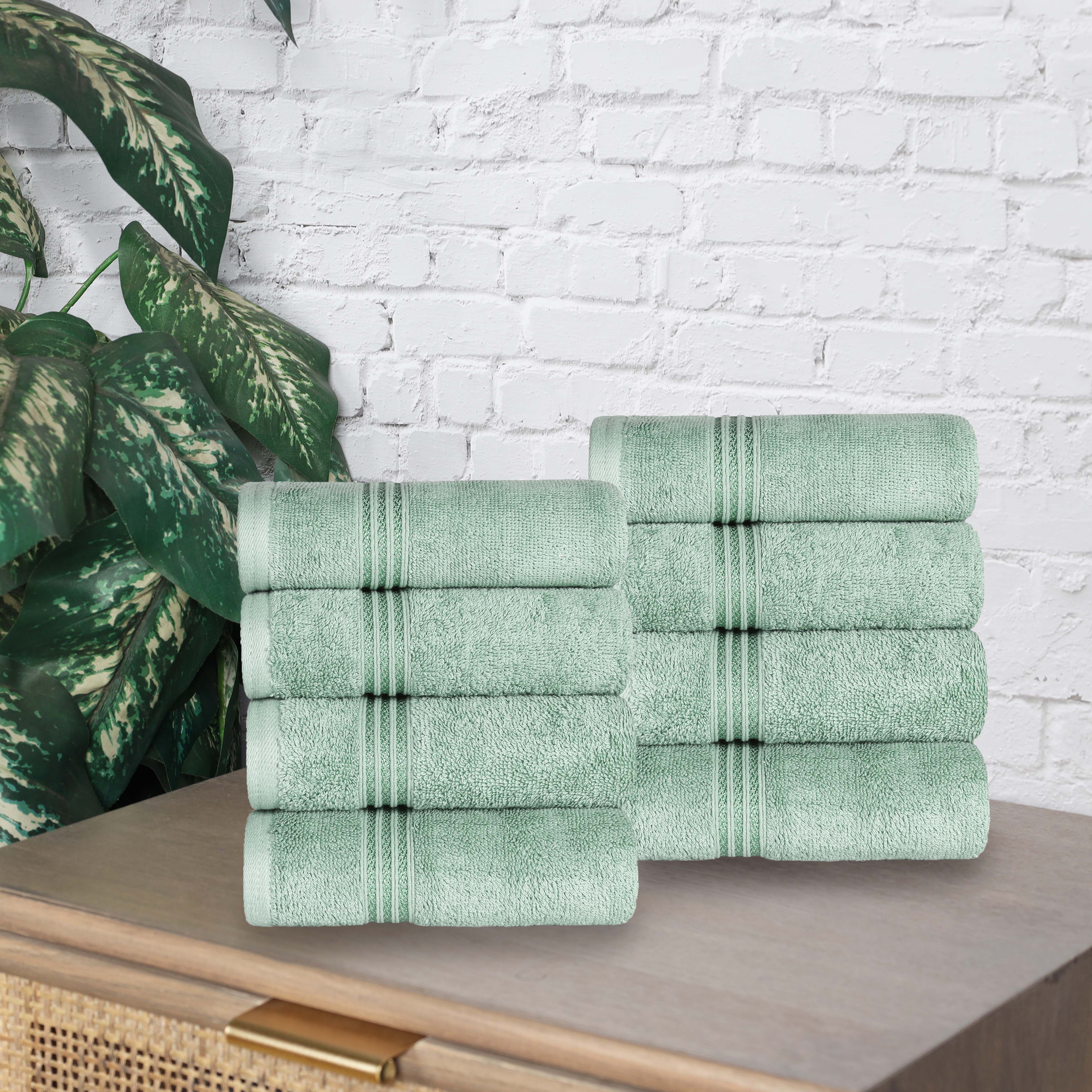 Heritage Egyptian Cotton Hand Towel Set of 8 - Blue Nile Mills