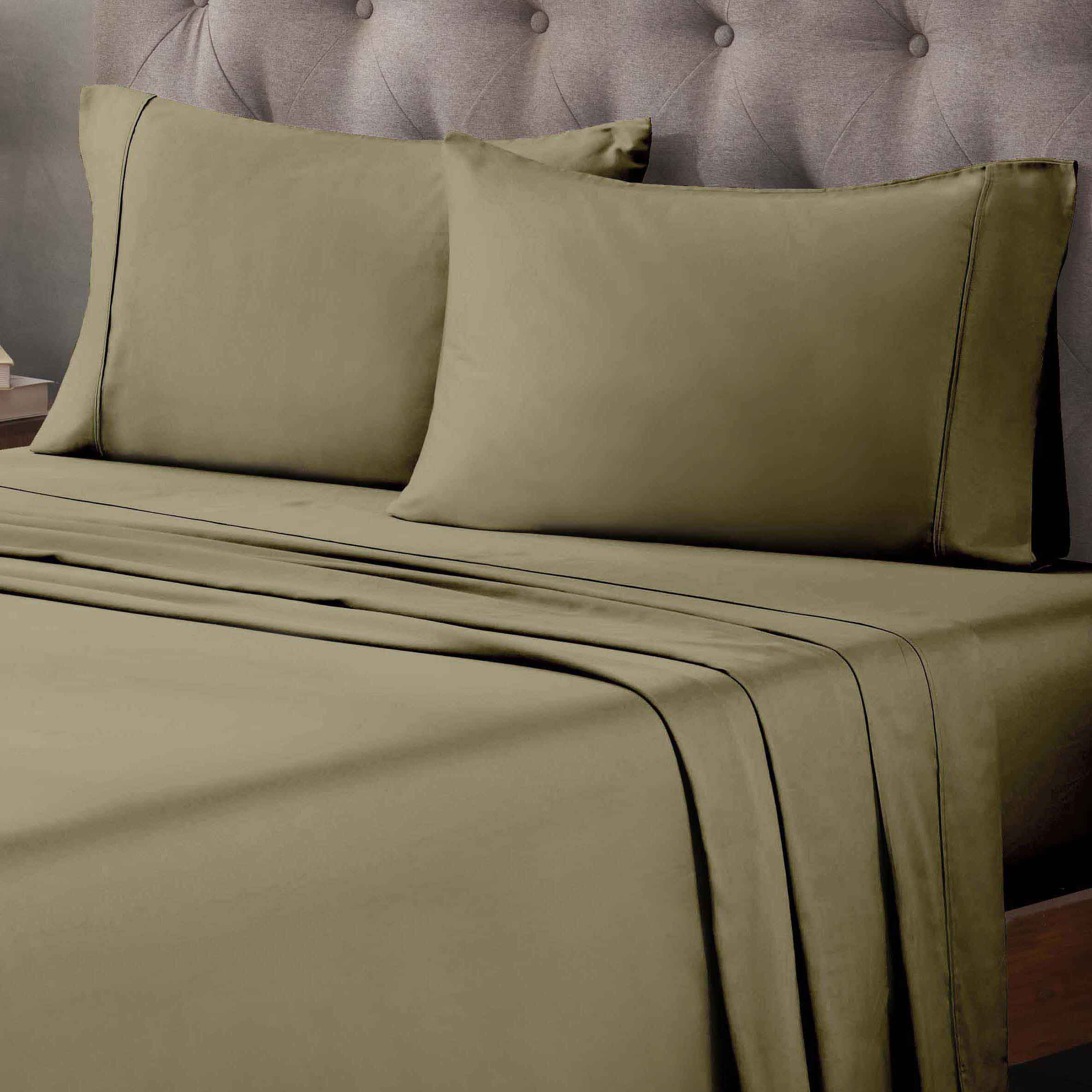 Egyptian Cotton 400 Thread Count Solid Bed Sheet Set - Blue Nile Mills