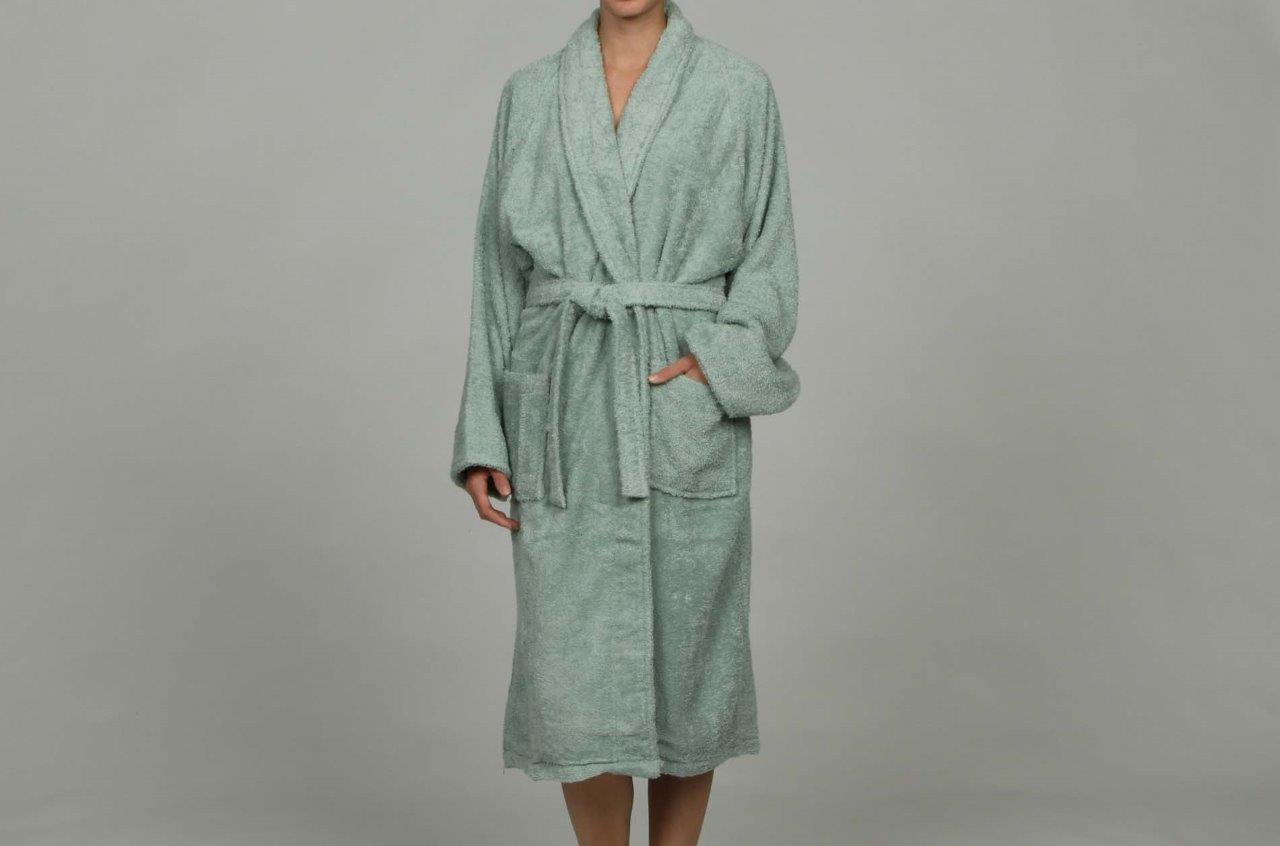 Cotton Ultra Soft Terry Adult Unisex Lightweight Luxury Bathrobe - Blue Nile Mills
