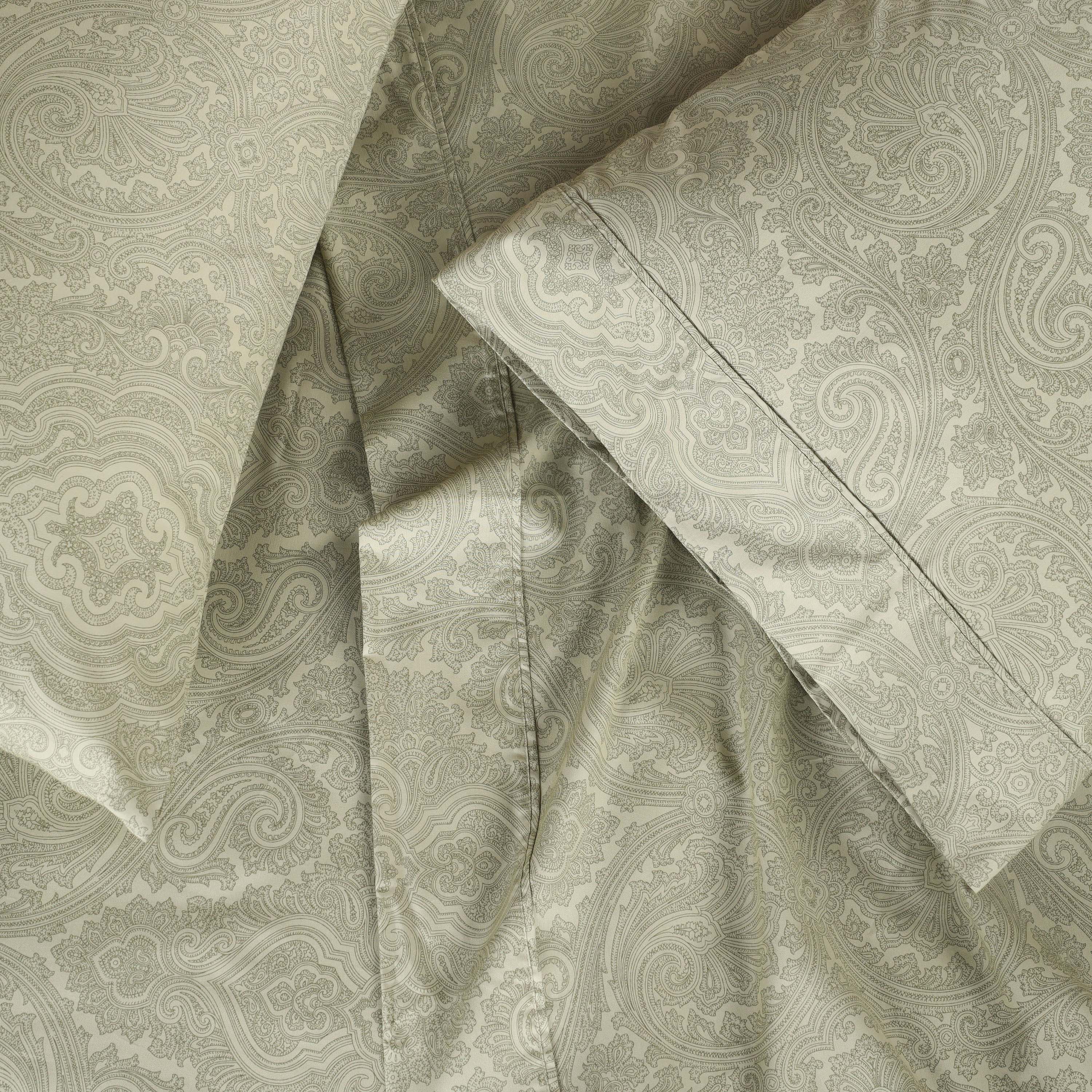 Italian Paisley Cotton Blend 600 Thread Count Deep Pocket Sheet Set - Blue Nile Mills