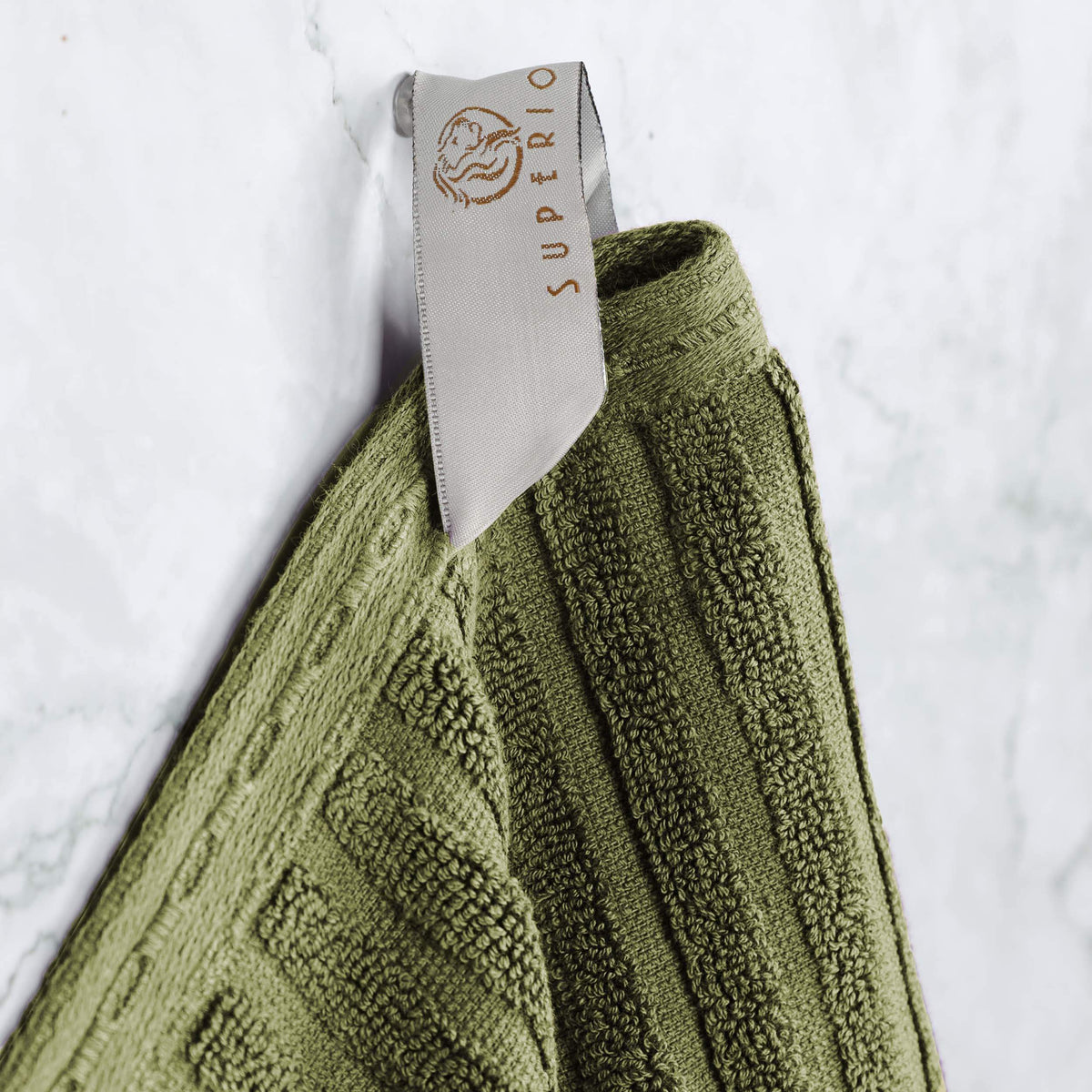 Soho Ribbed Textured Cotton Absorbent Bath Sheet & Bath Towel Set - Blue Nile Mills