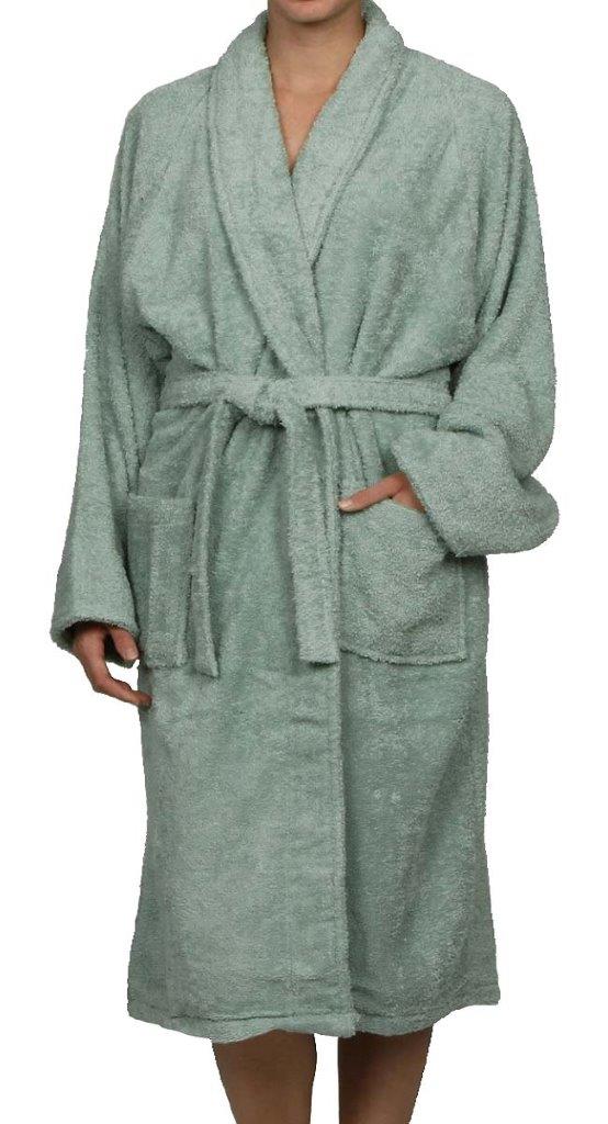 Cotton Ultra Soft Terry Adult Unisex Lightweight Luxury Bathrobe - Blue Nile Mills